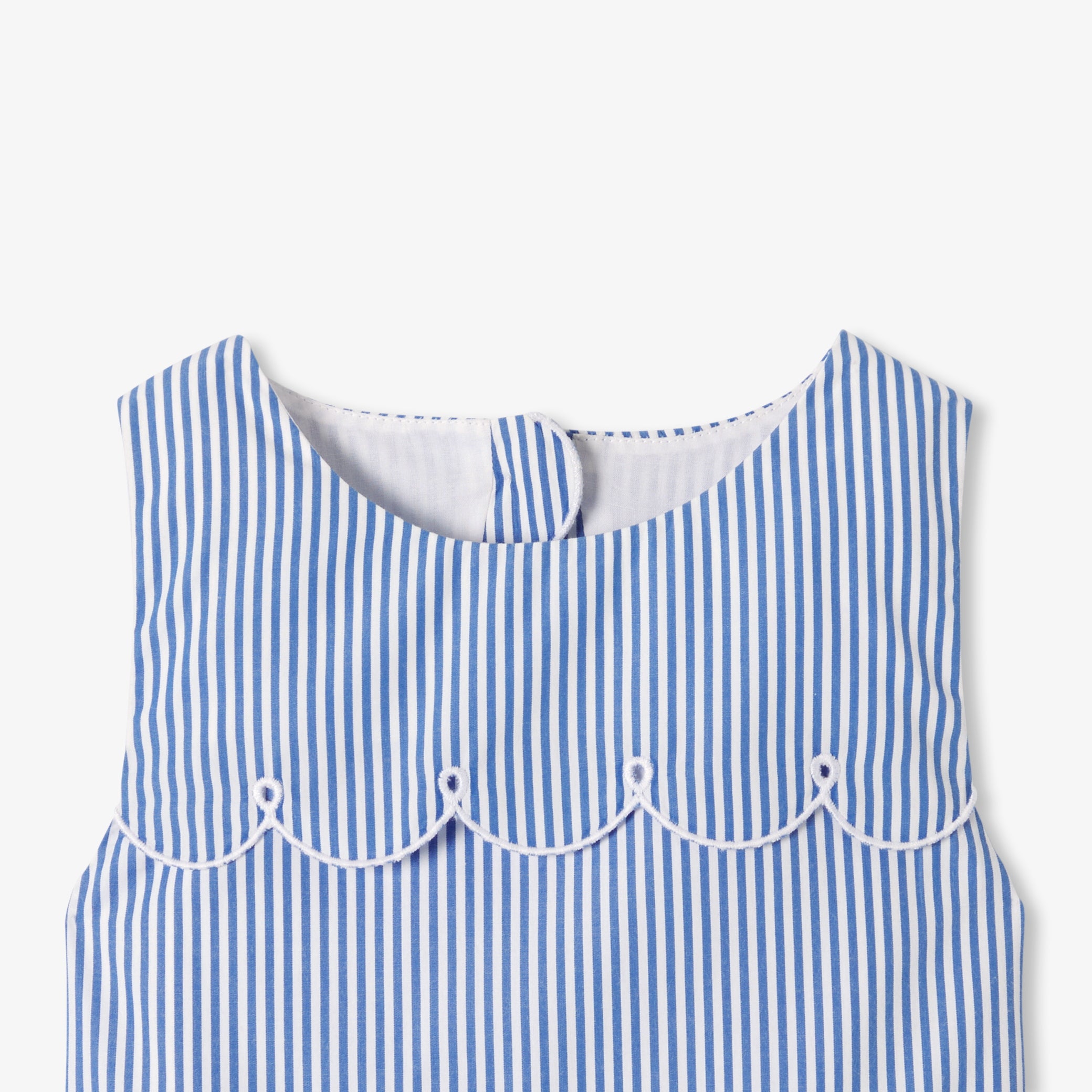Girls' striped poplin dress