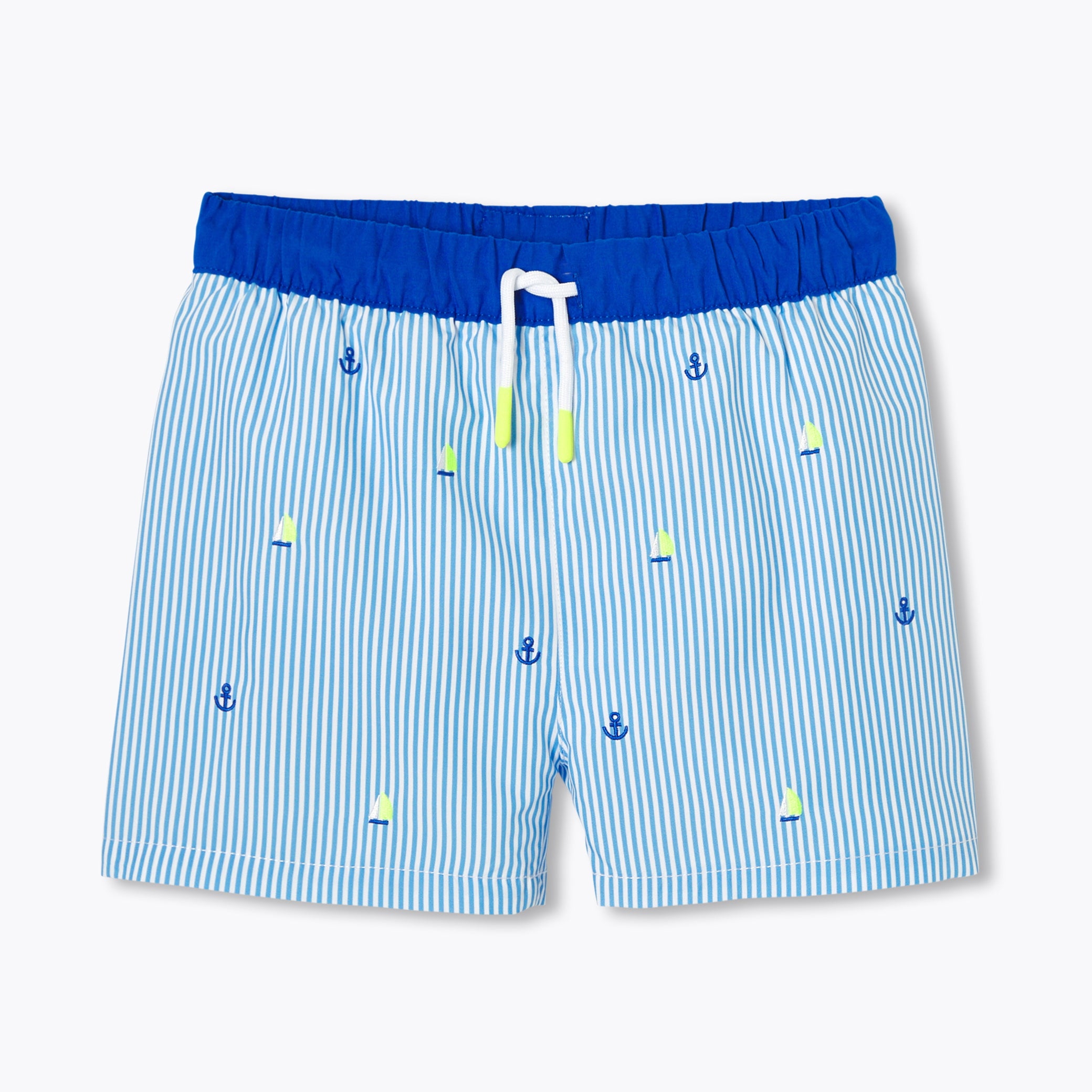 Striped children's swim shorts