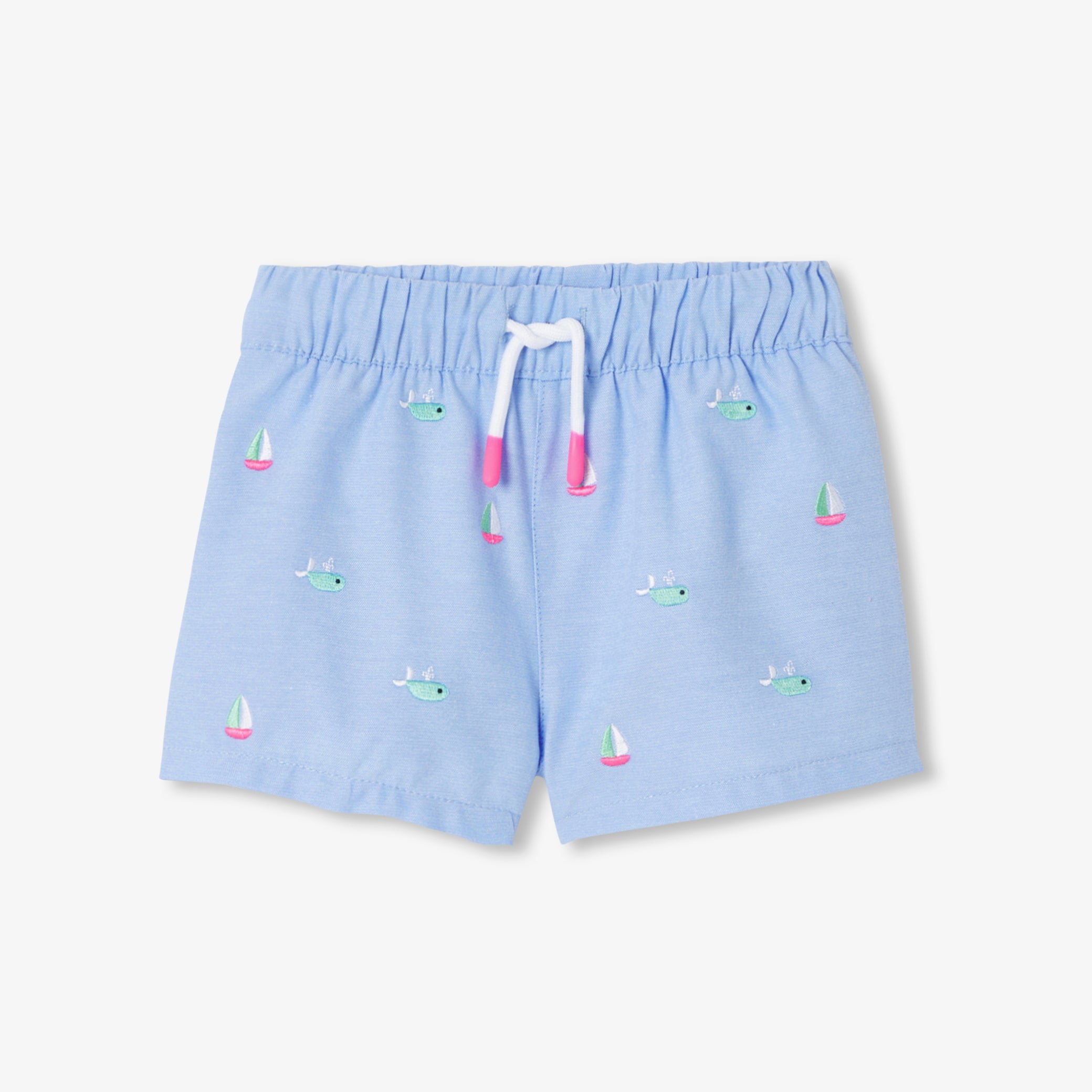 Baby swim shorts in oxford fabric