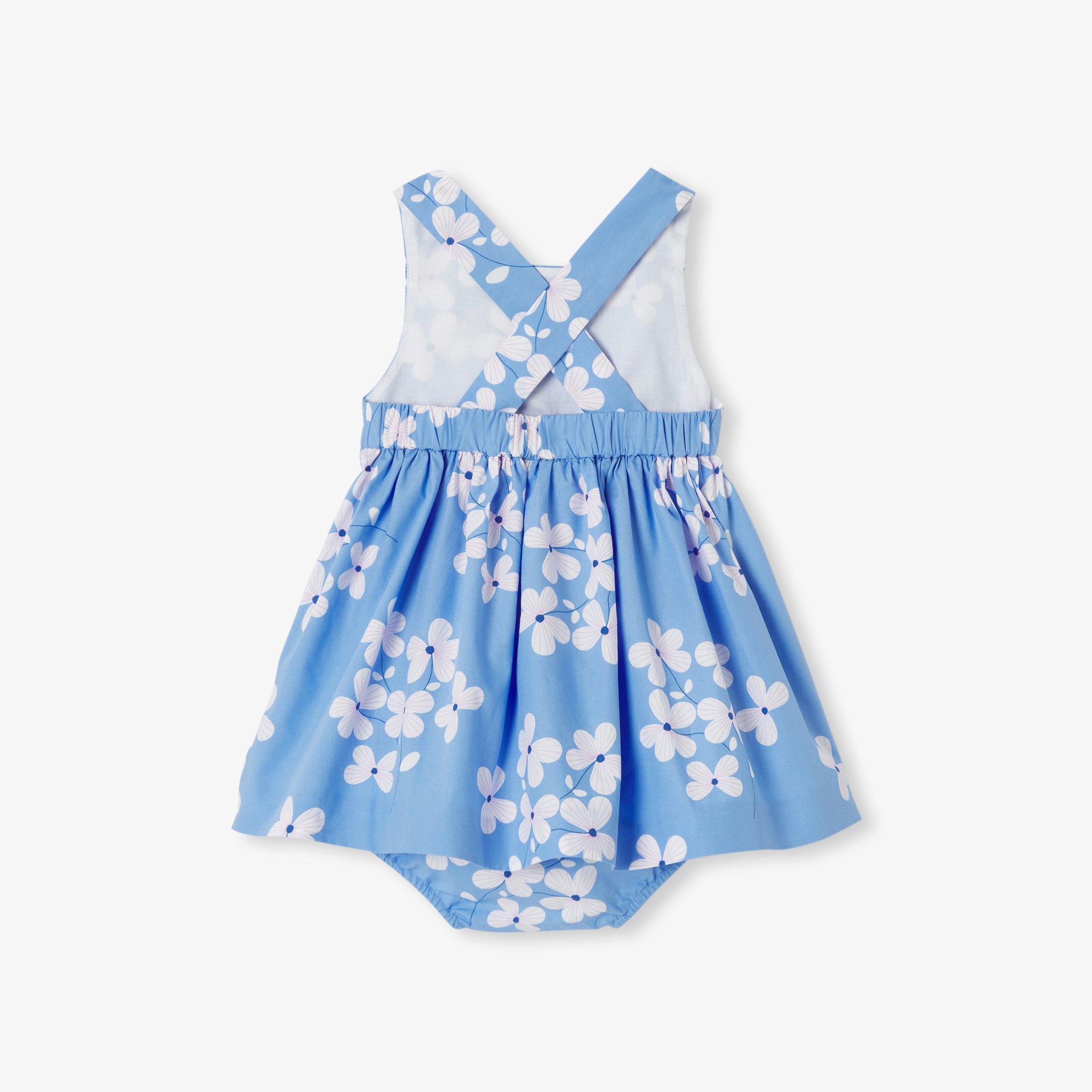 Baby girl dress in printed poplin