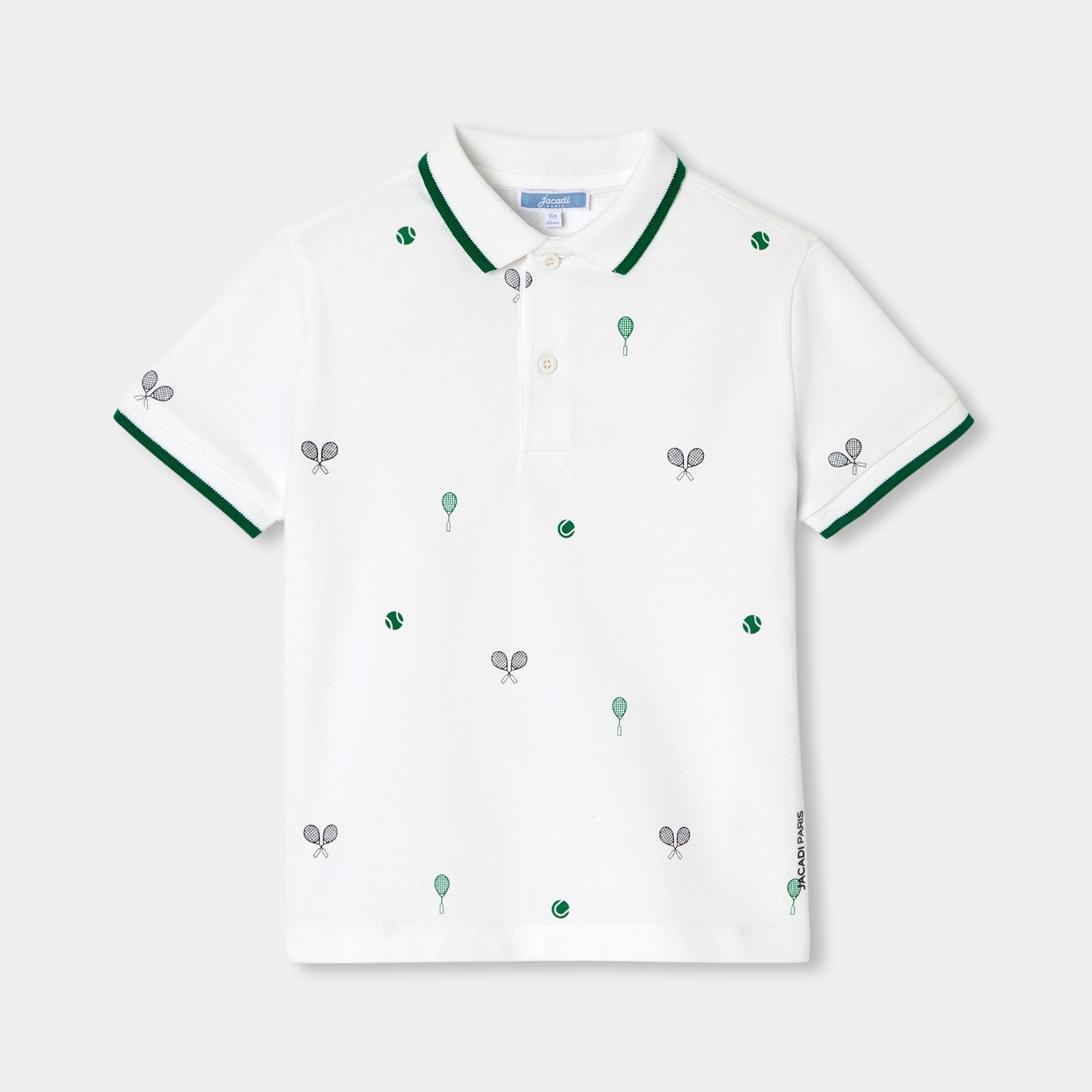 Boys' cotton piqué polo shirt
