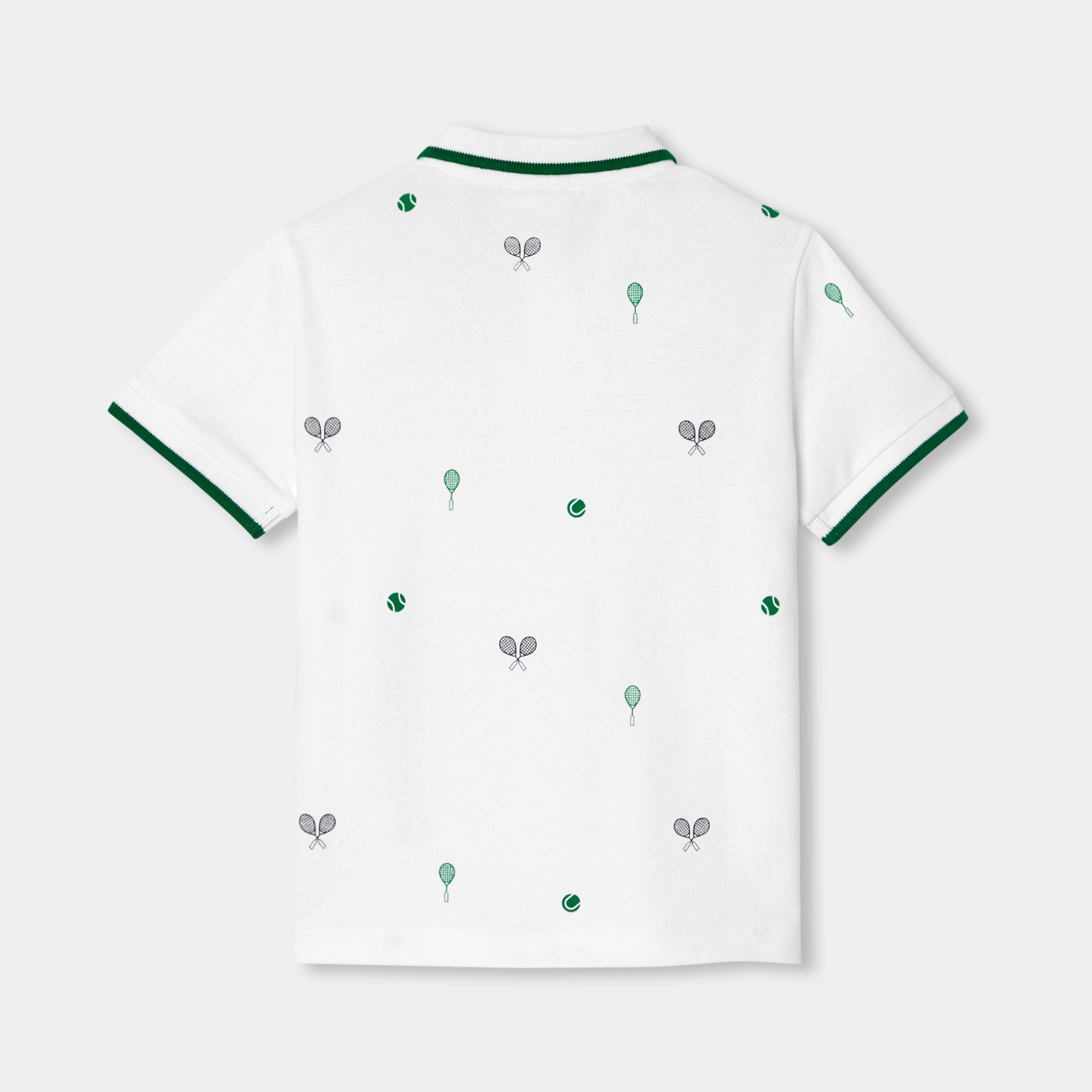 Boys' cotton piqué polo shirt