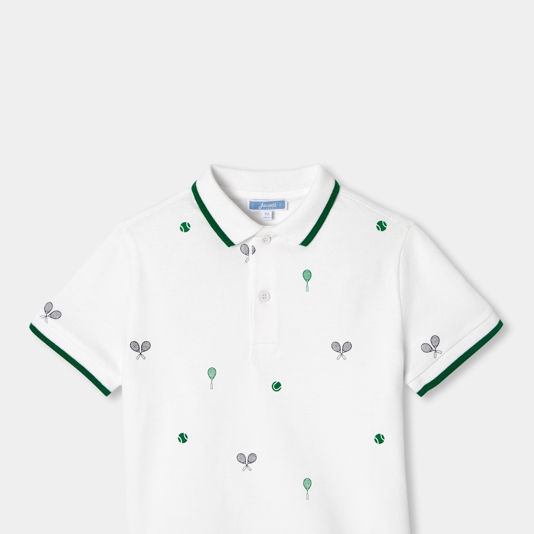 Boys' cotton piqué polo shirt