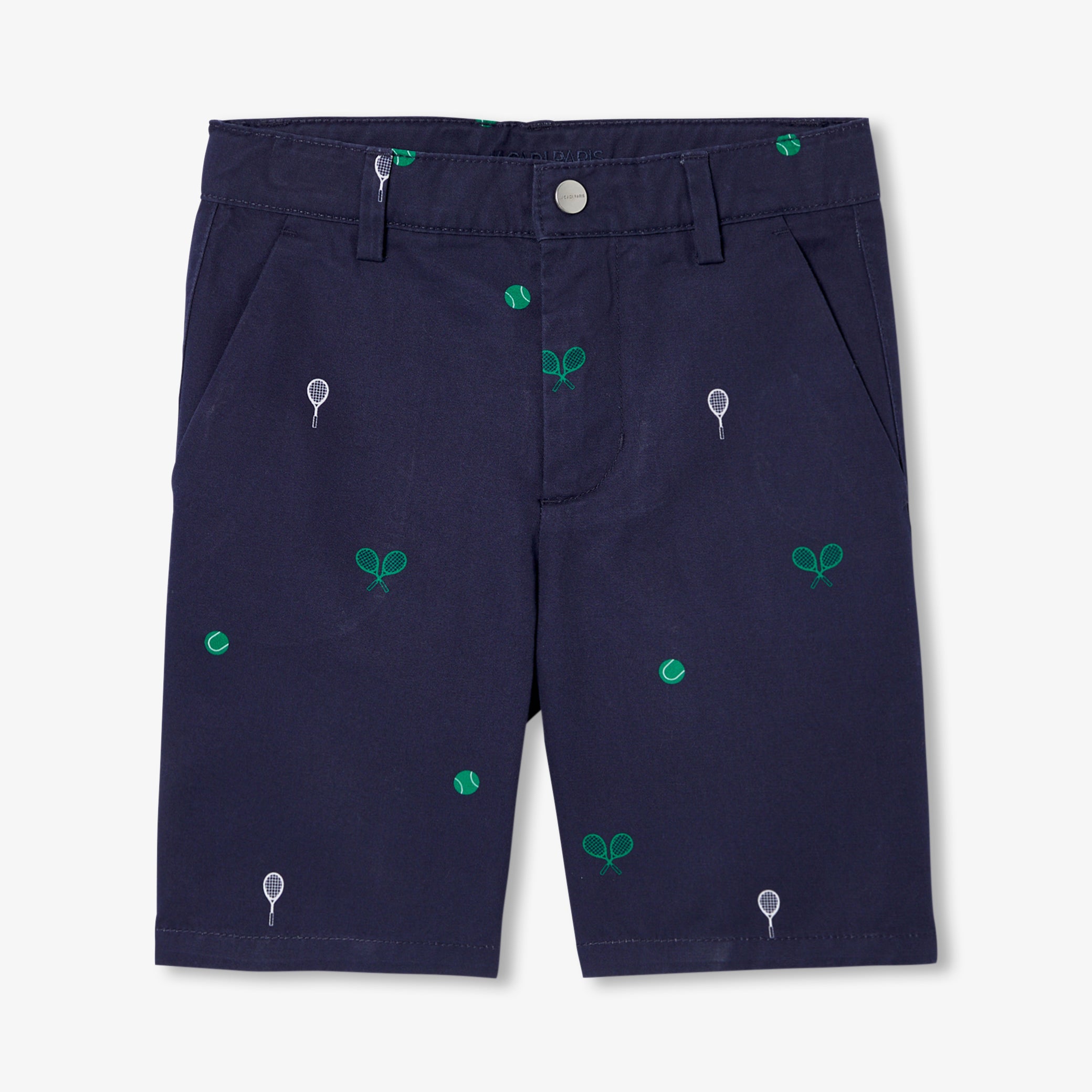Boys' printed twill Bermuda shorts