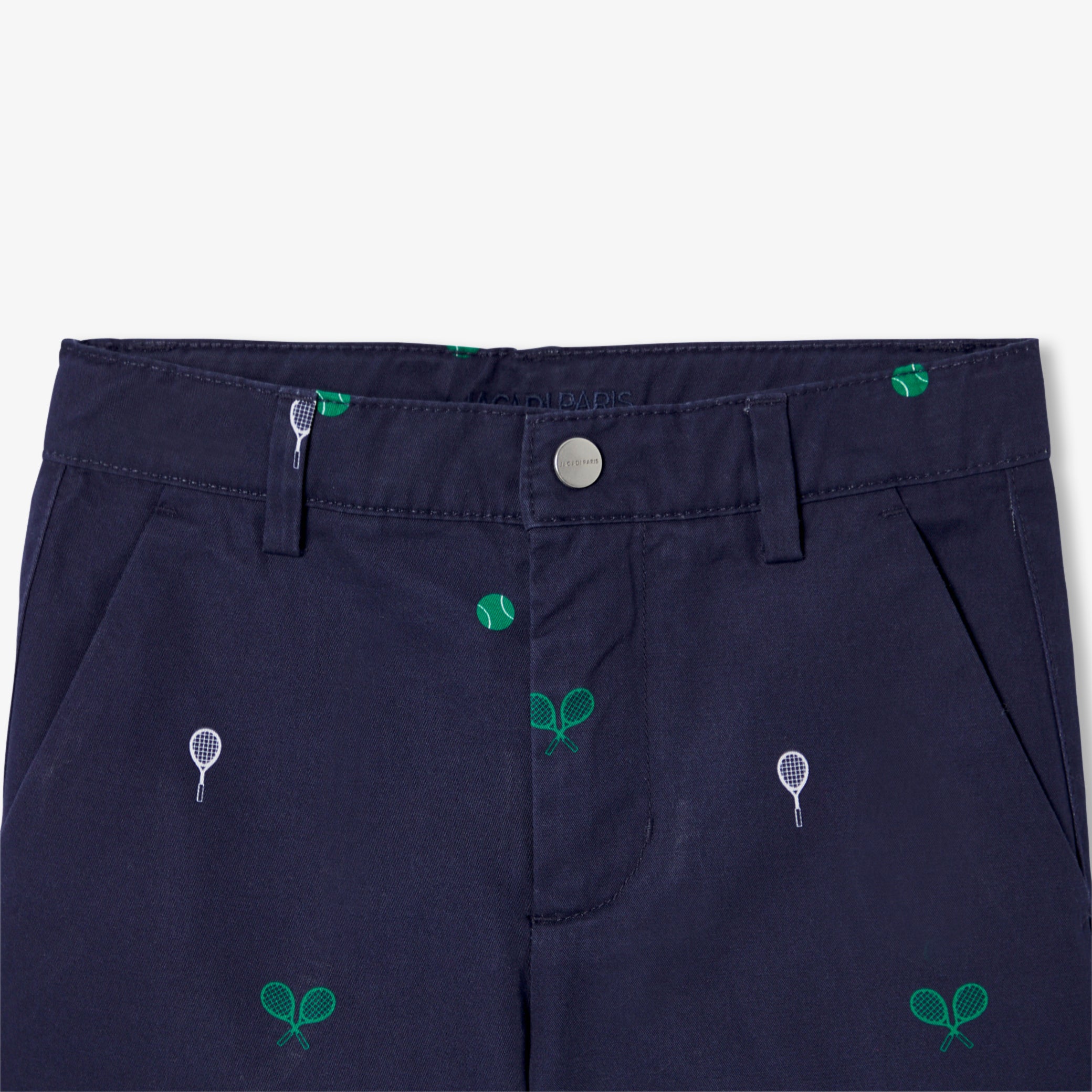 Boys' printed twill Bermuda shorts