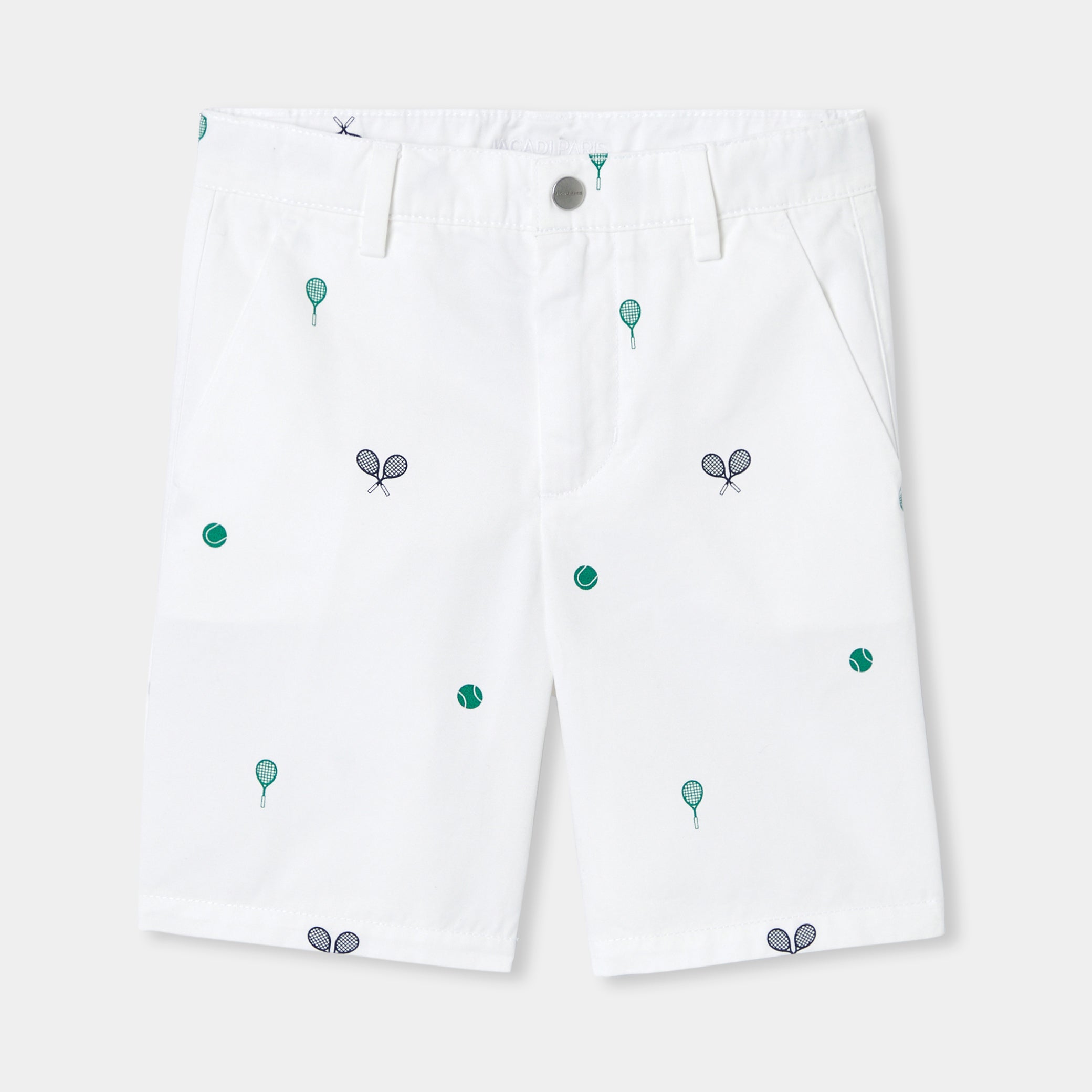 Boys' printed twill Bermuda shorts