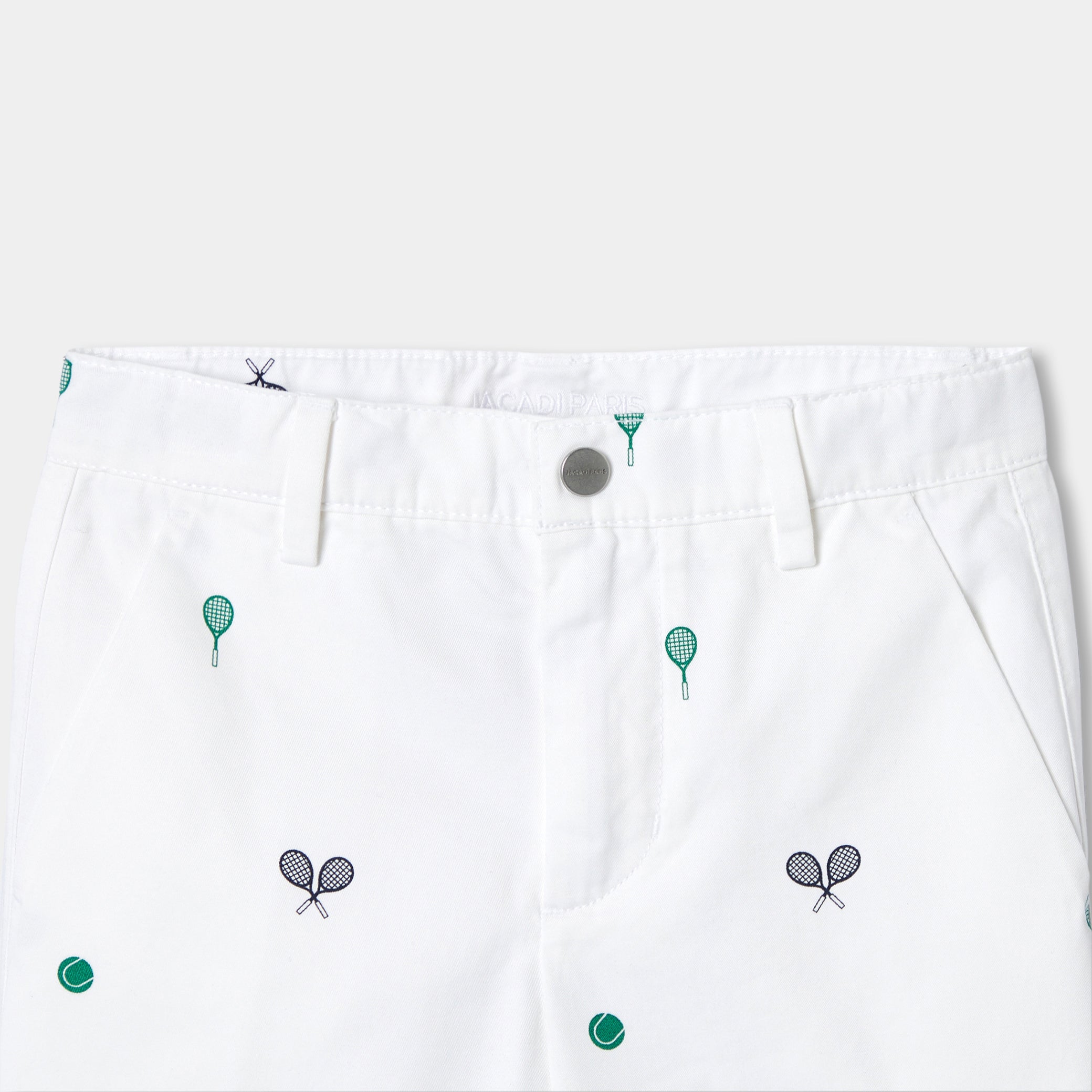 Boys' printed twill Bermuda shorts