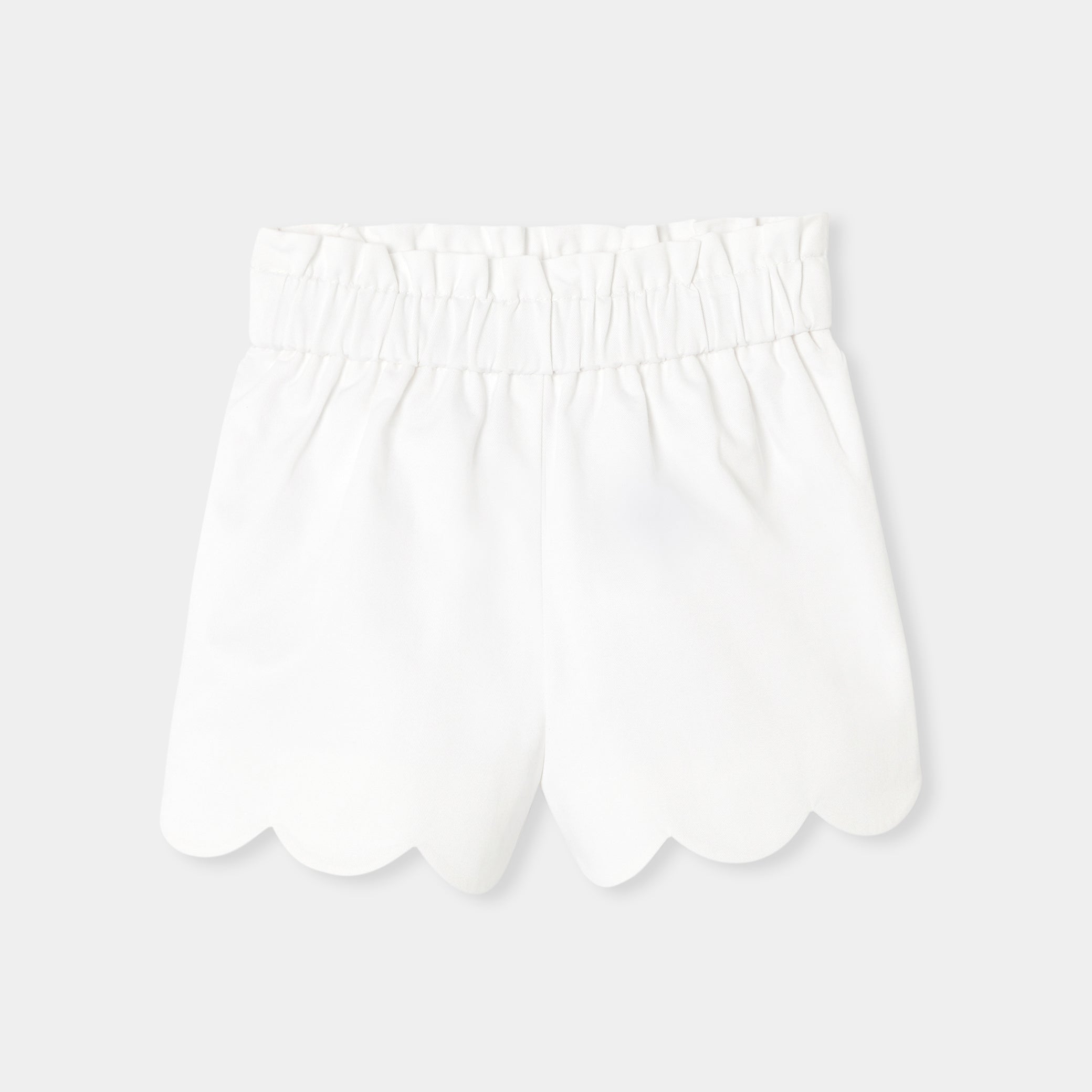 Baby girl paper bag waist twill shorts
