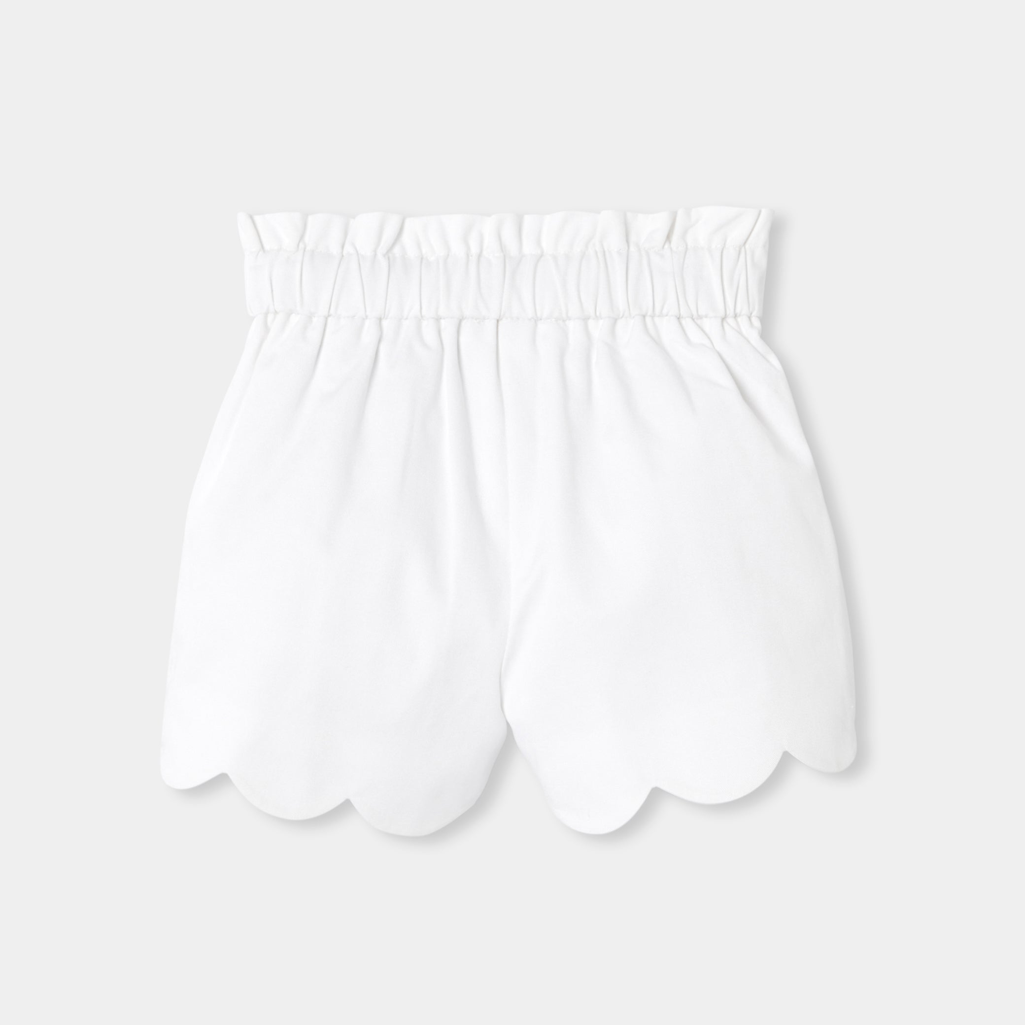 Baby girl paper bag waist twill shorts