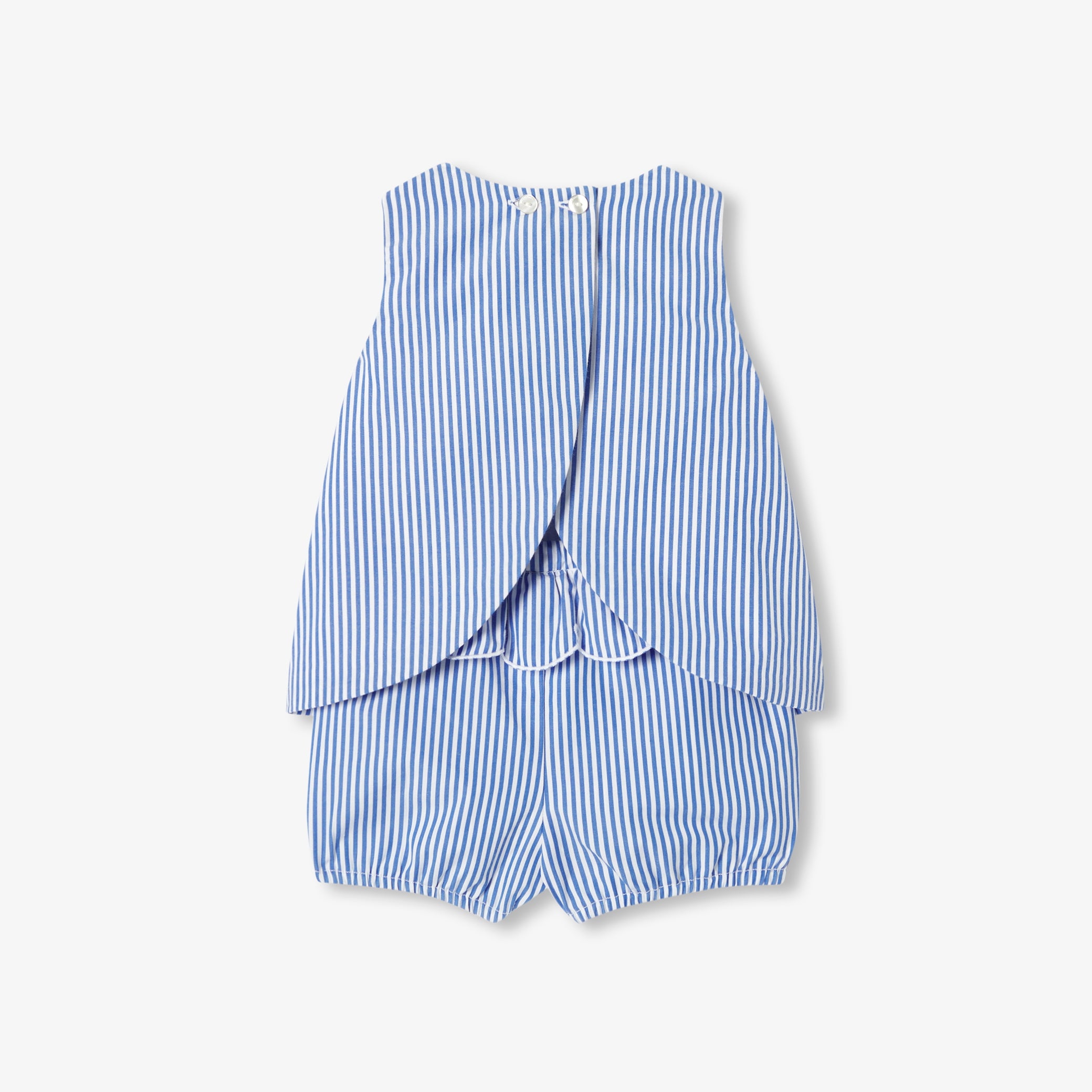 Baby girl striped poplin shorts set
