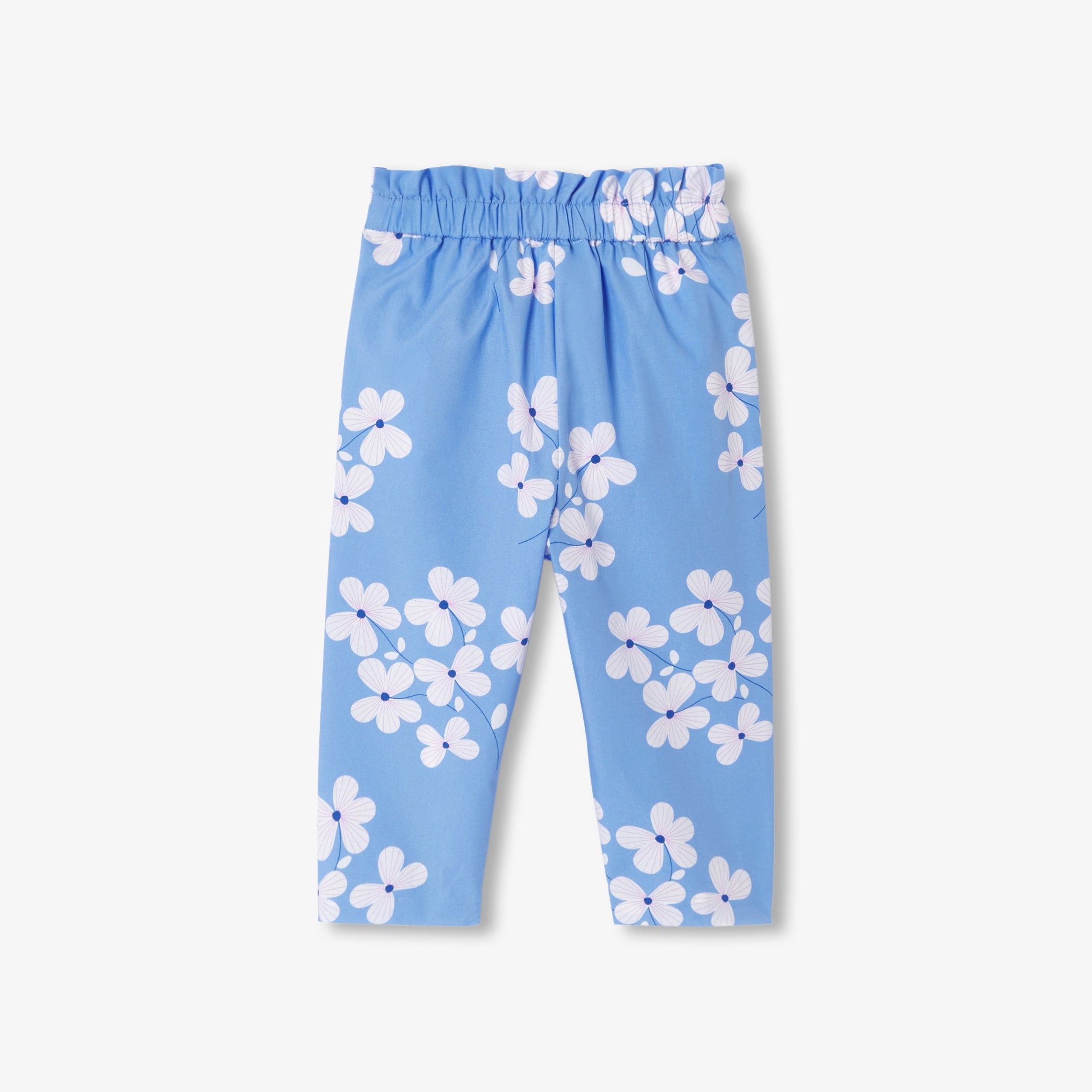 Baby girl floral print cotton trousers