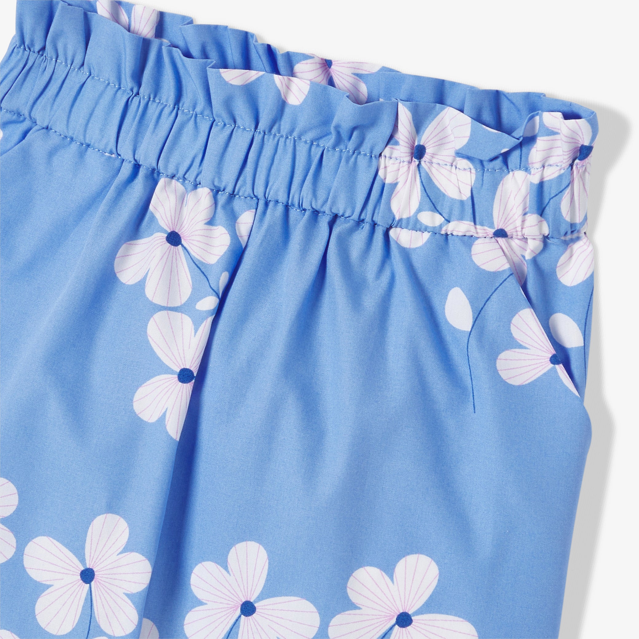 Baby girl floral print cotton trousers