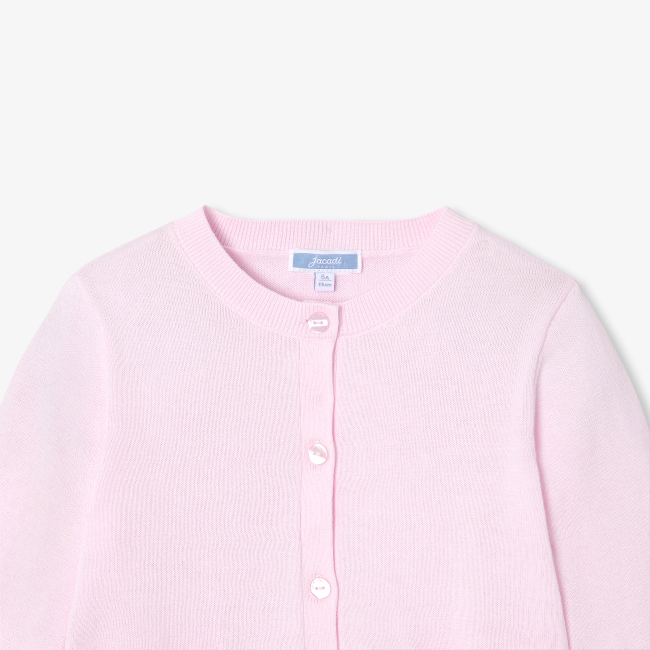 Girls' cotton jersey cardigan