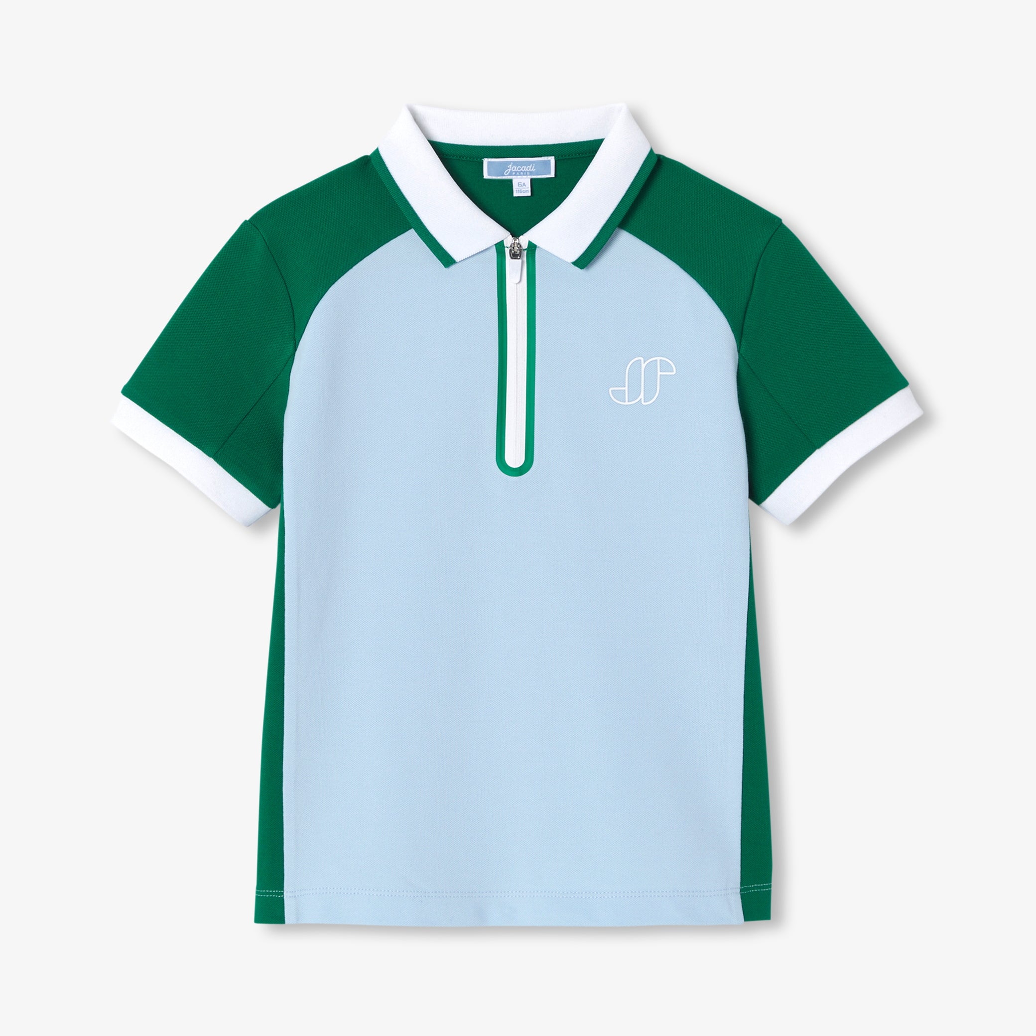 Boys' cotton piqué polo shirt