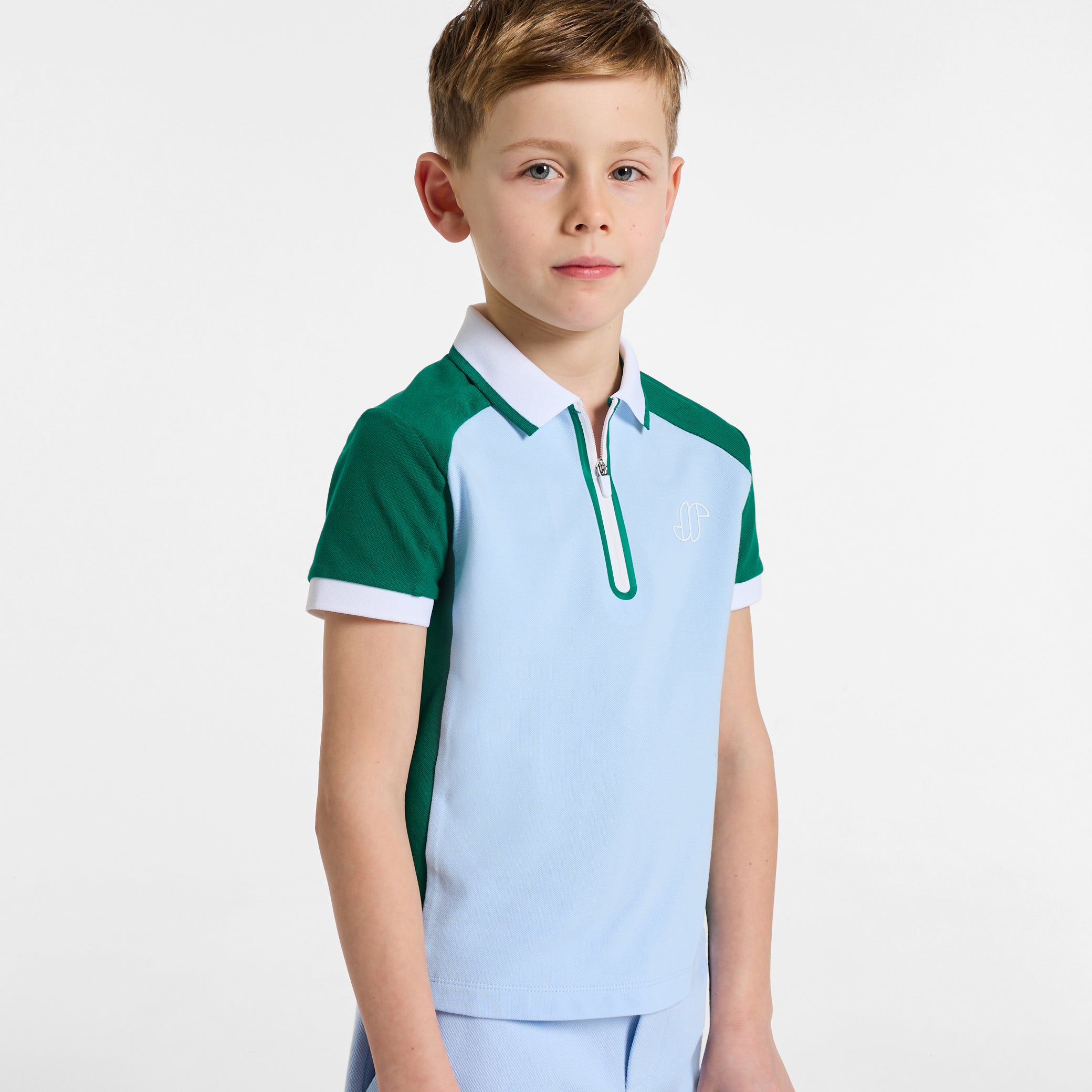 Boys' cotton piqué polo shirt