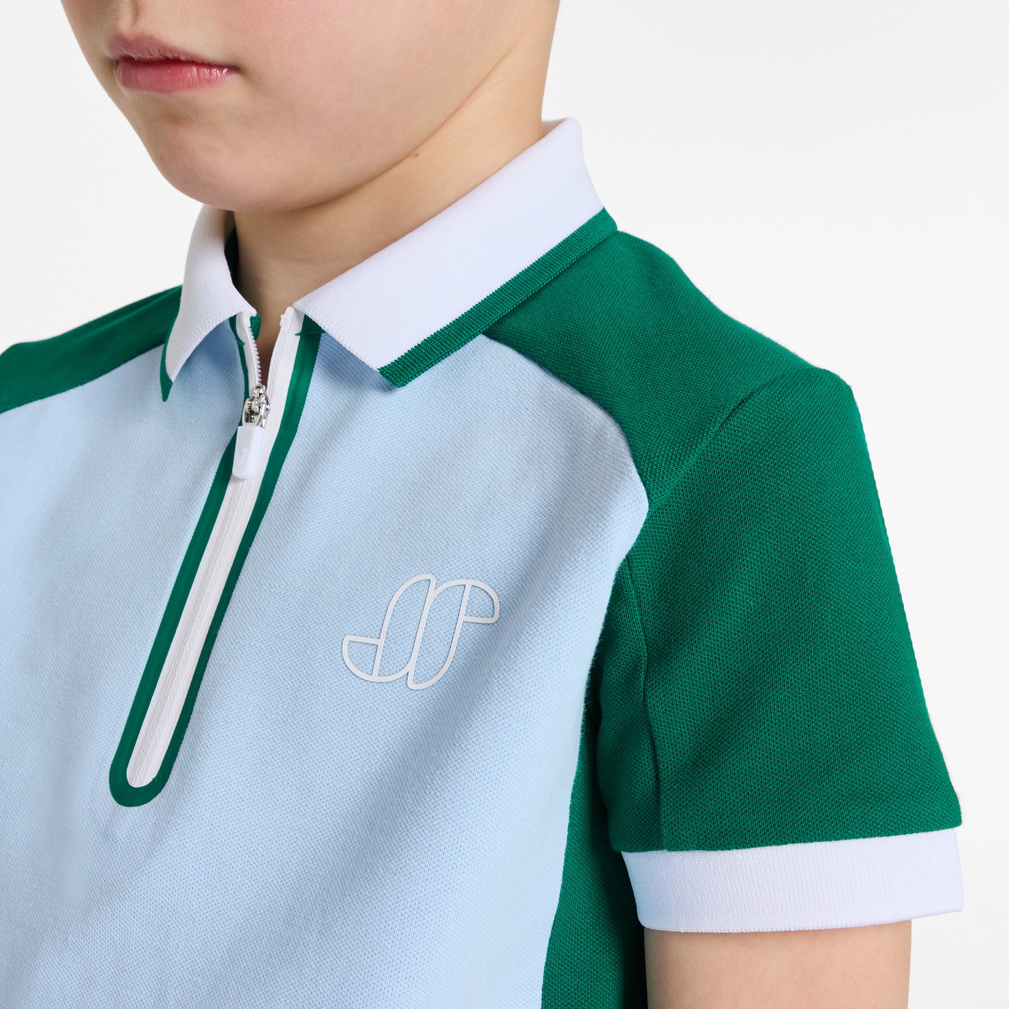 Boys' cotton piqué polo shirt