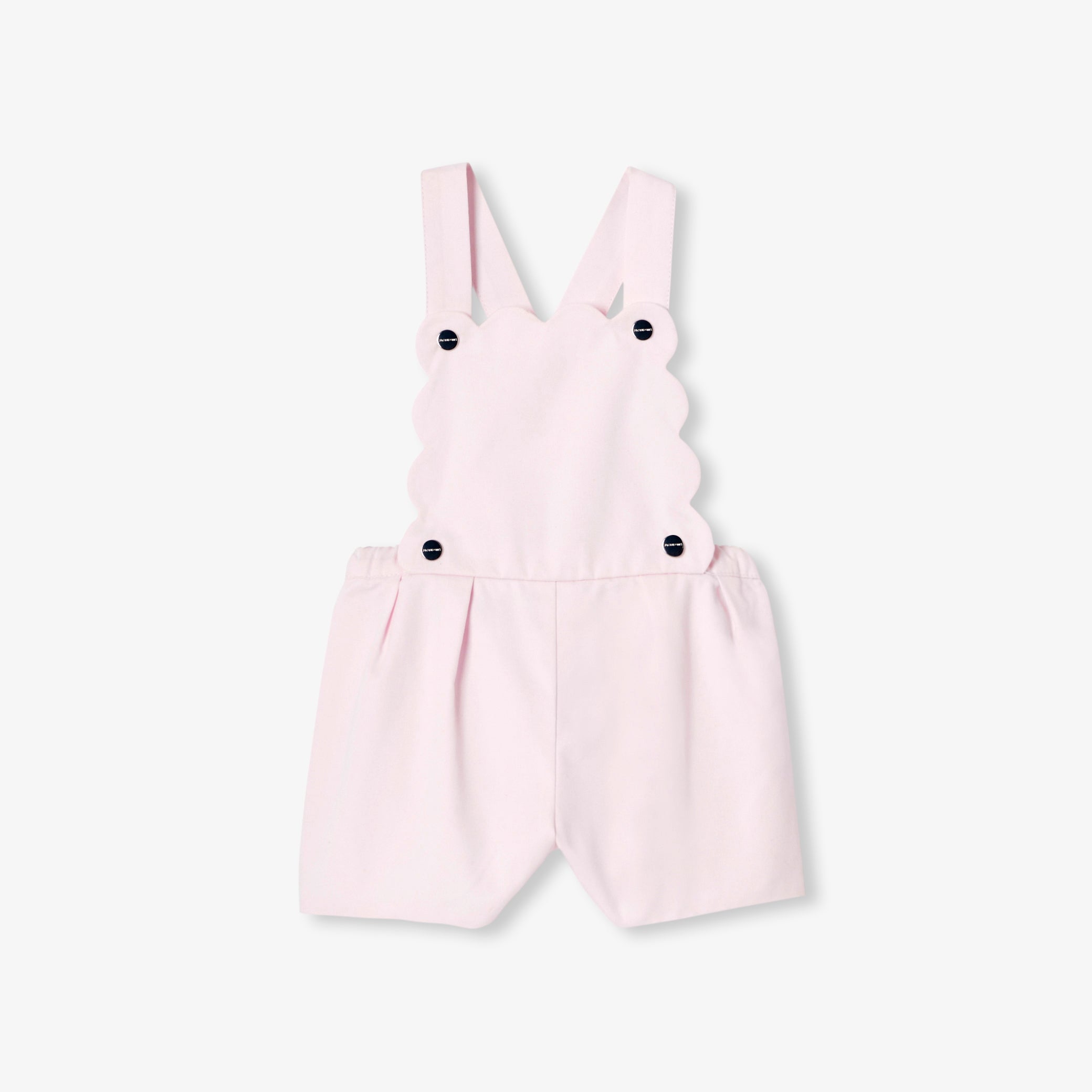 Baby girl cotton twill dungarees