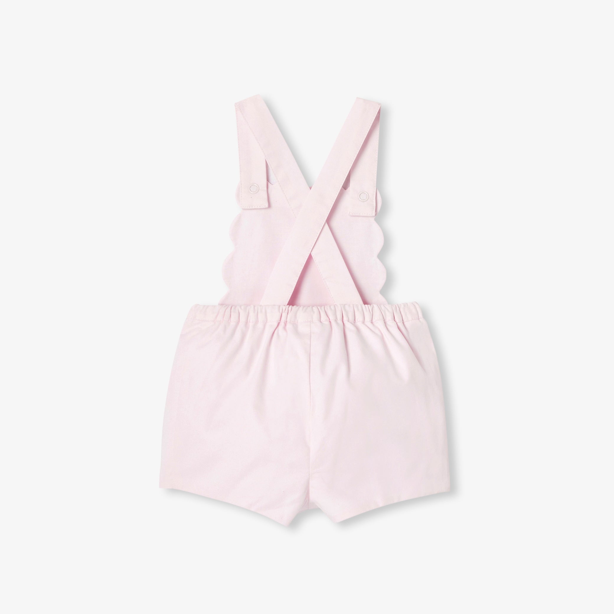 Baby girl cotton twill dungarees