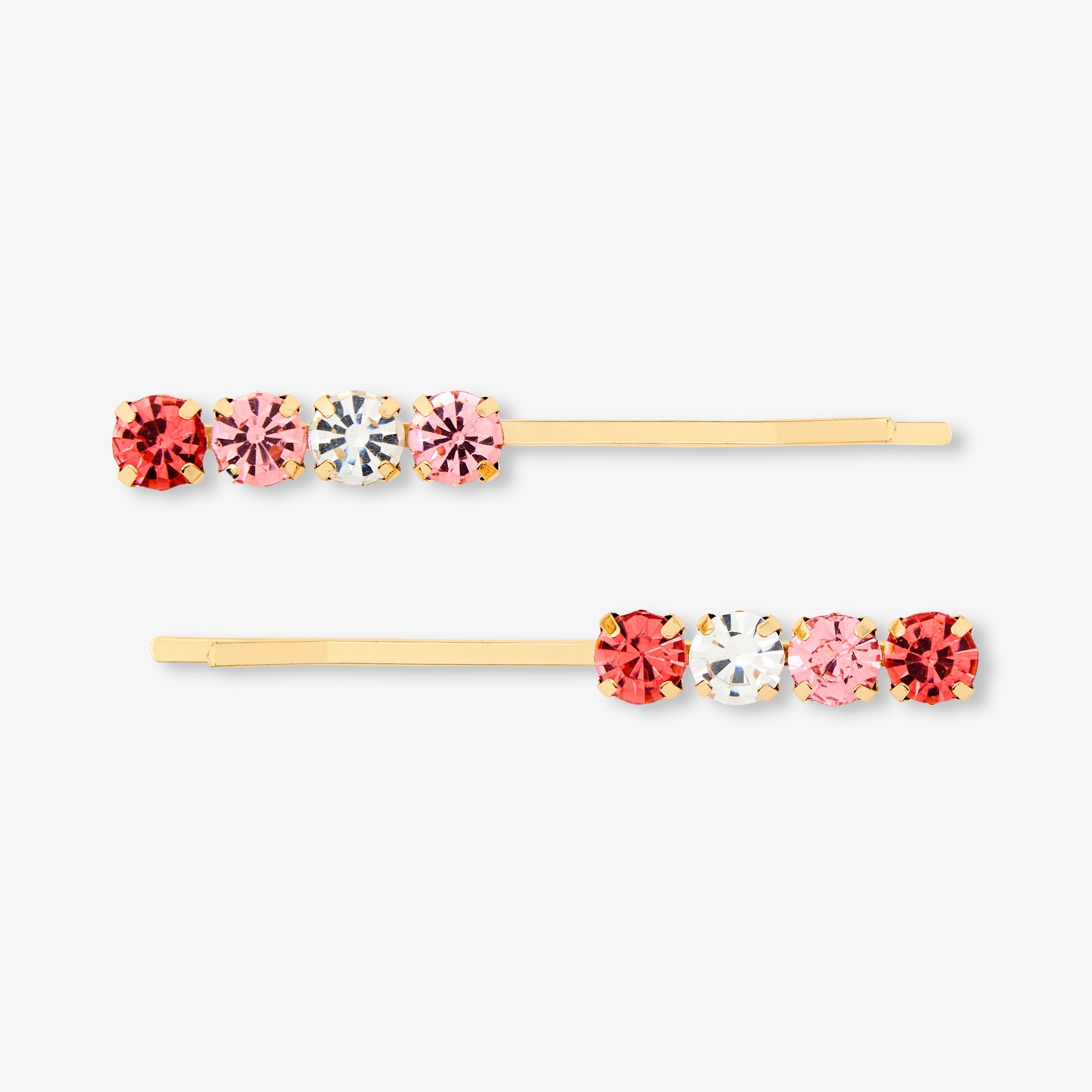 Pair of gold hair clips for girls