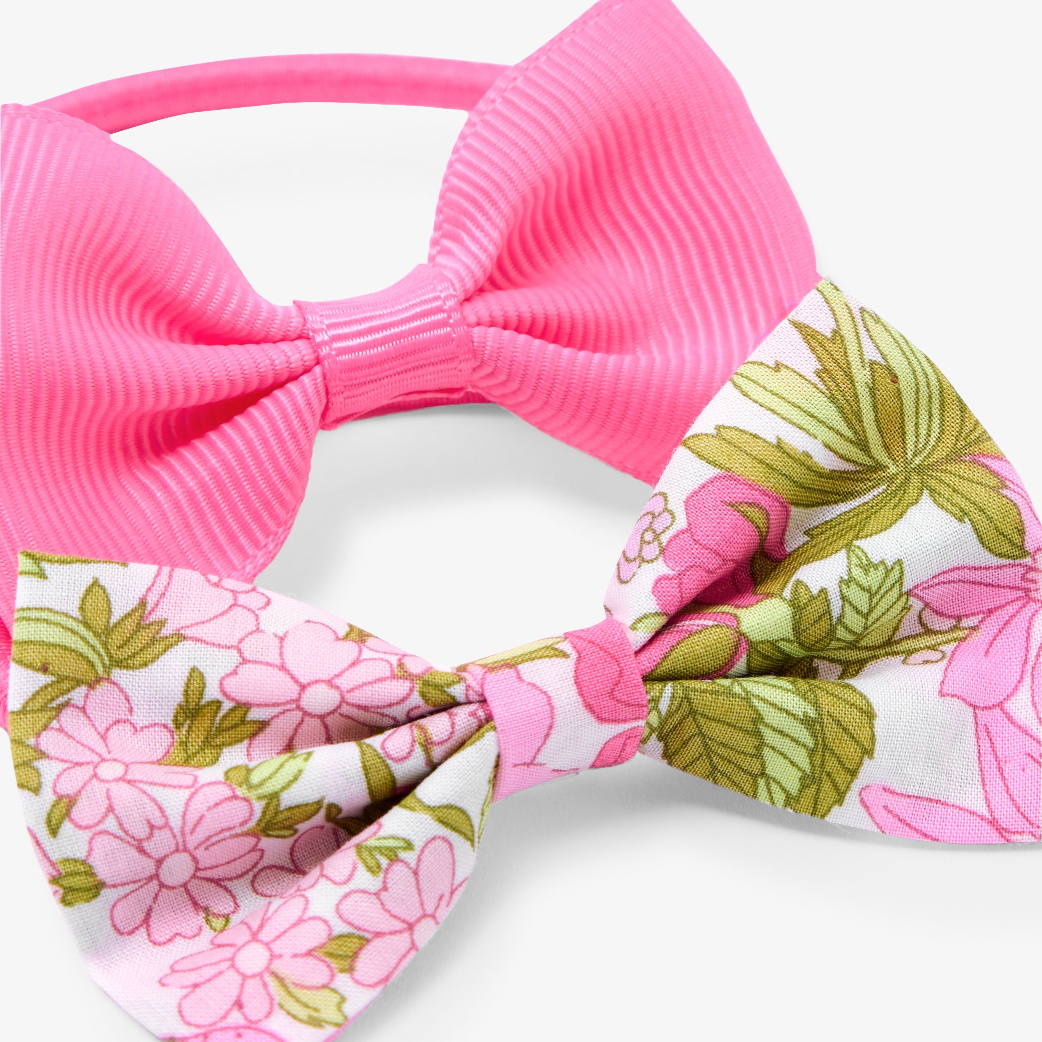 Pair of girls' hair ties with bows