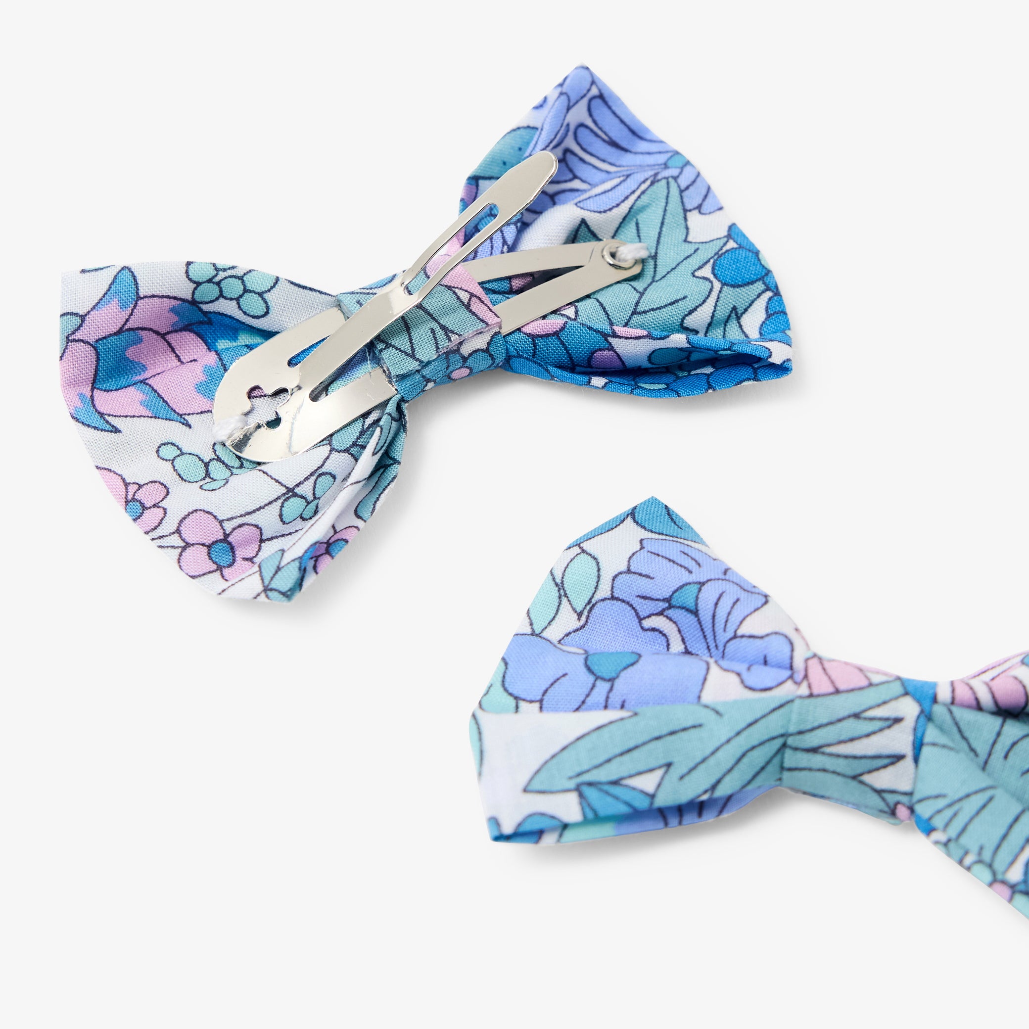 Pair of Liberty fabric hair clips for girls