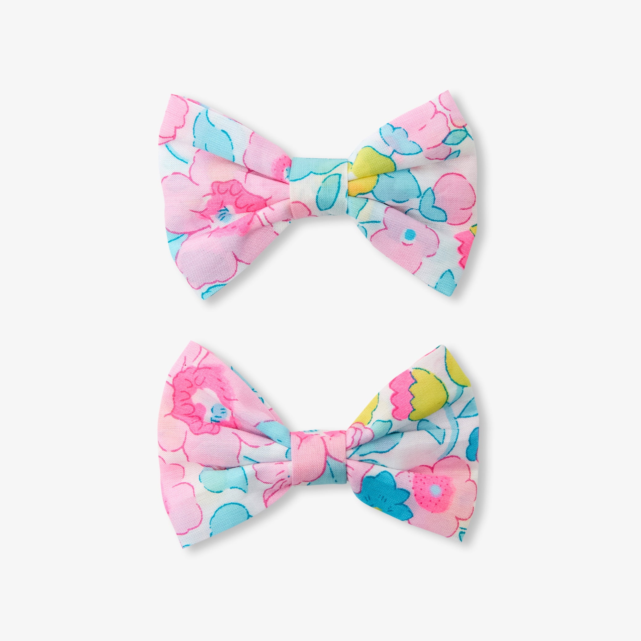 Pair of Liberty fabric hair clips for girls