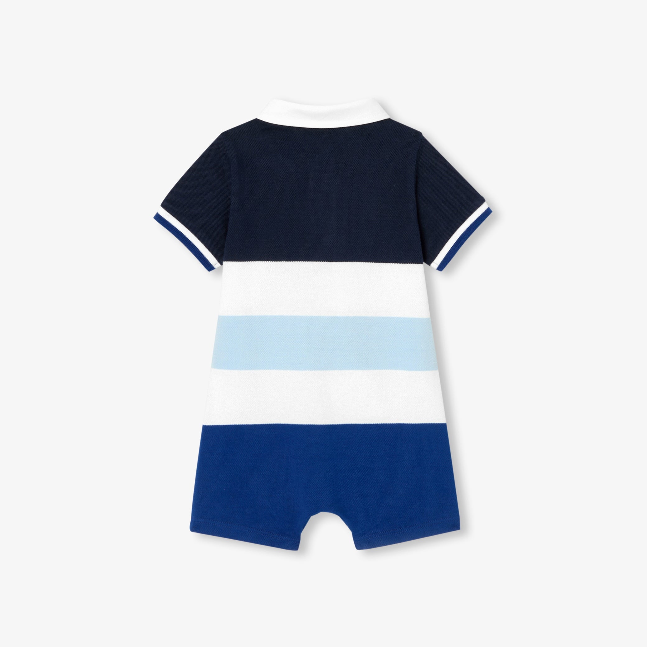 Baby boy cotton piqué jumpsuit