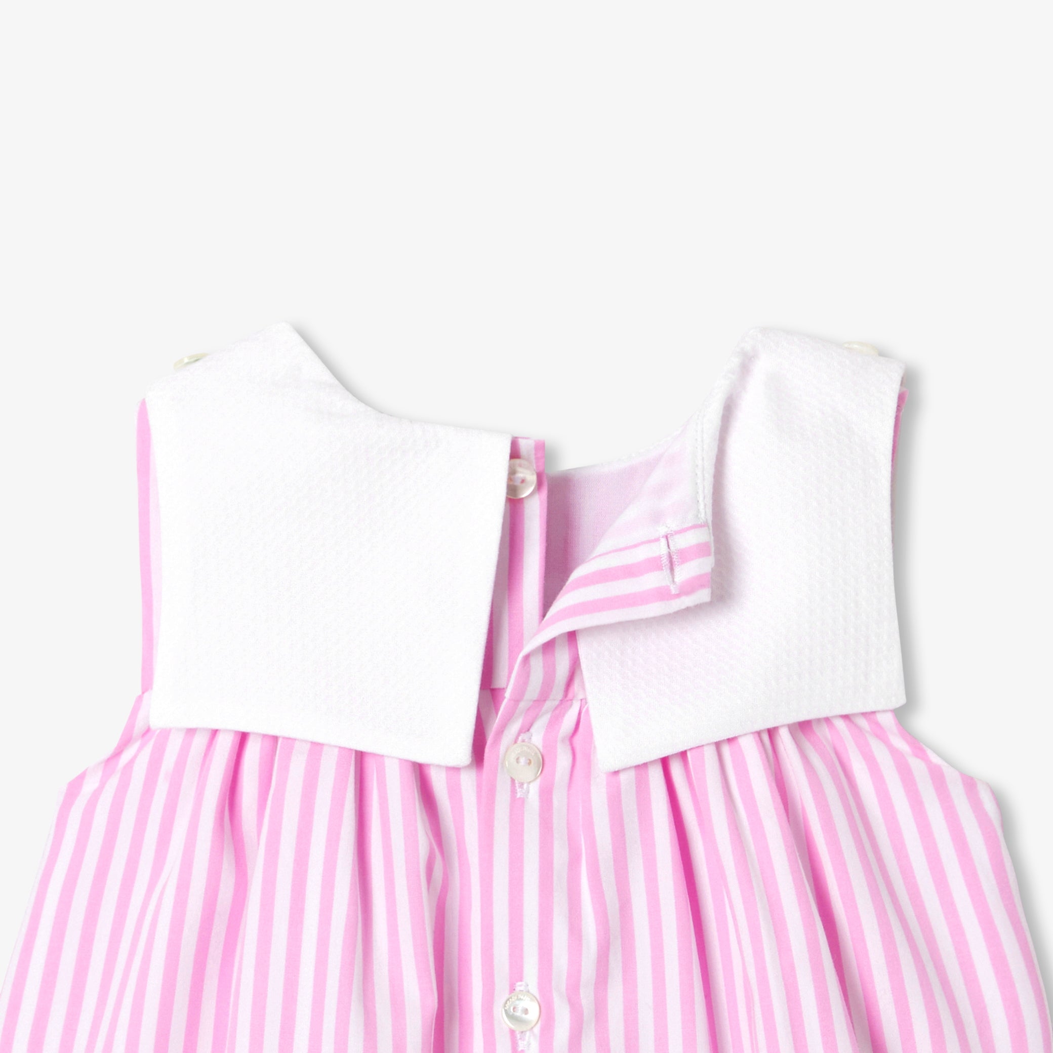 Baby girl dress in striped poplin