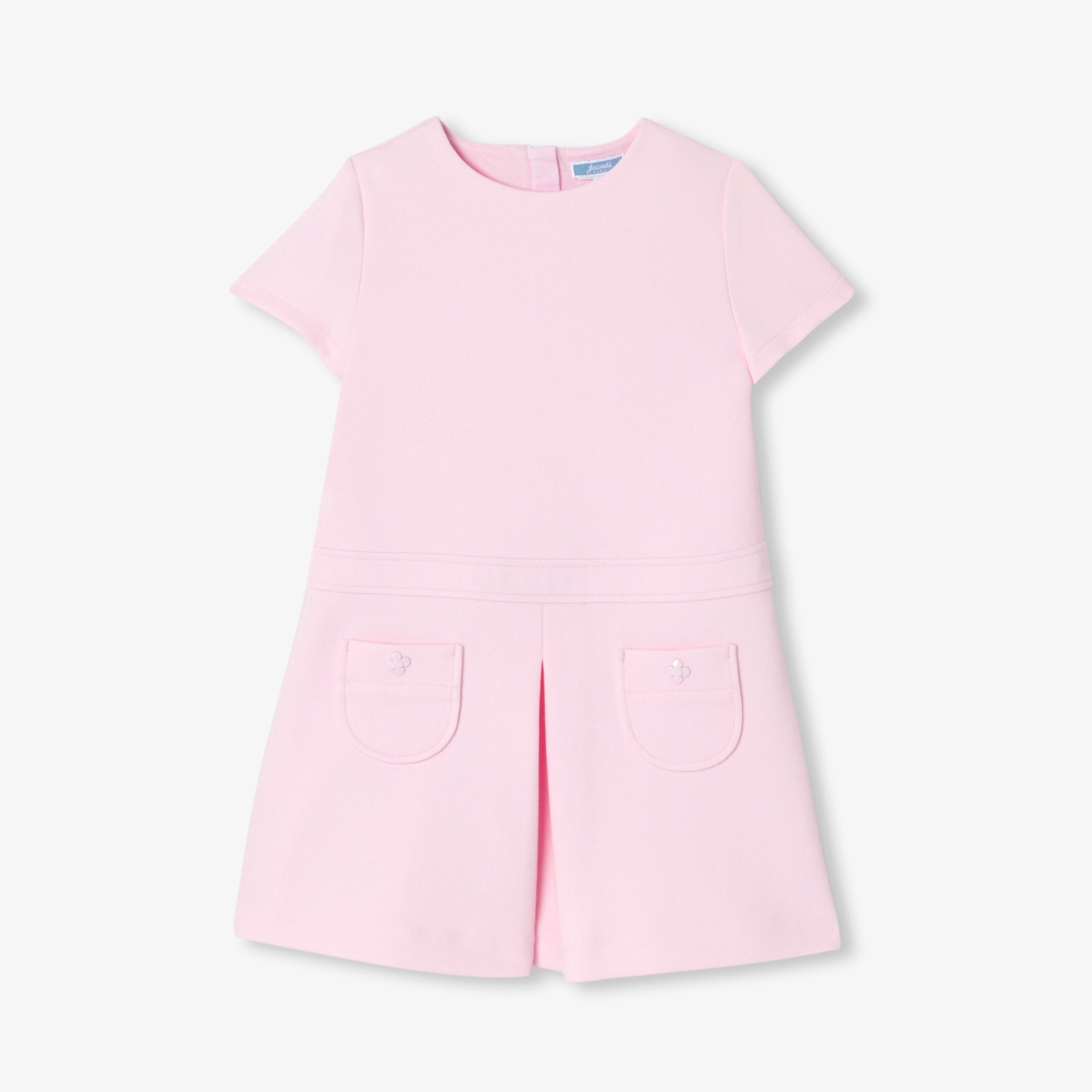 Girls' piqué knit dress
