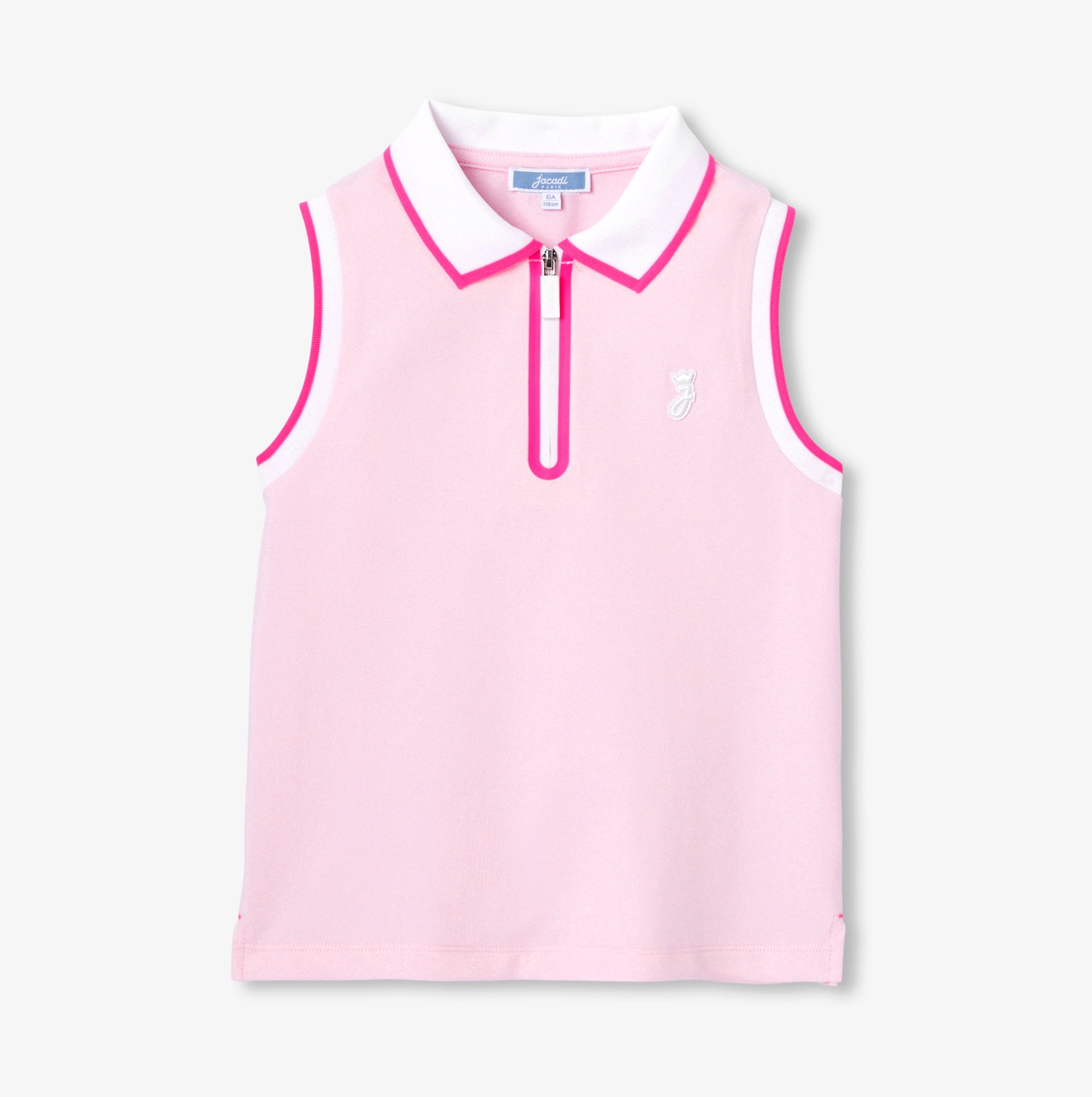 Girls' sleeveless polo shirt