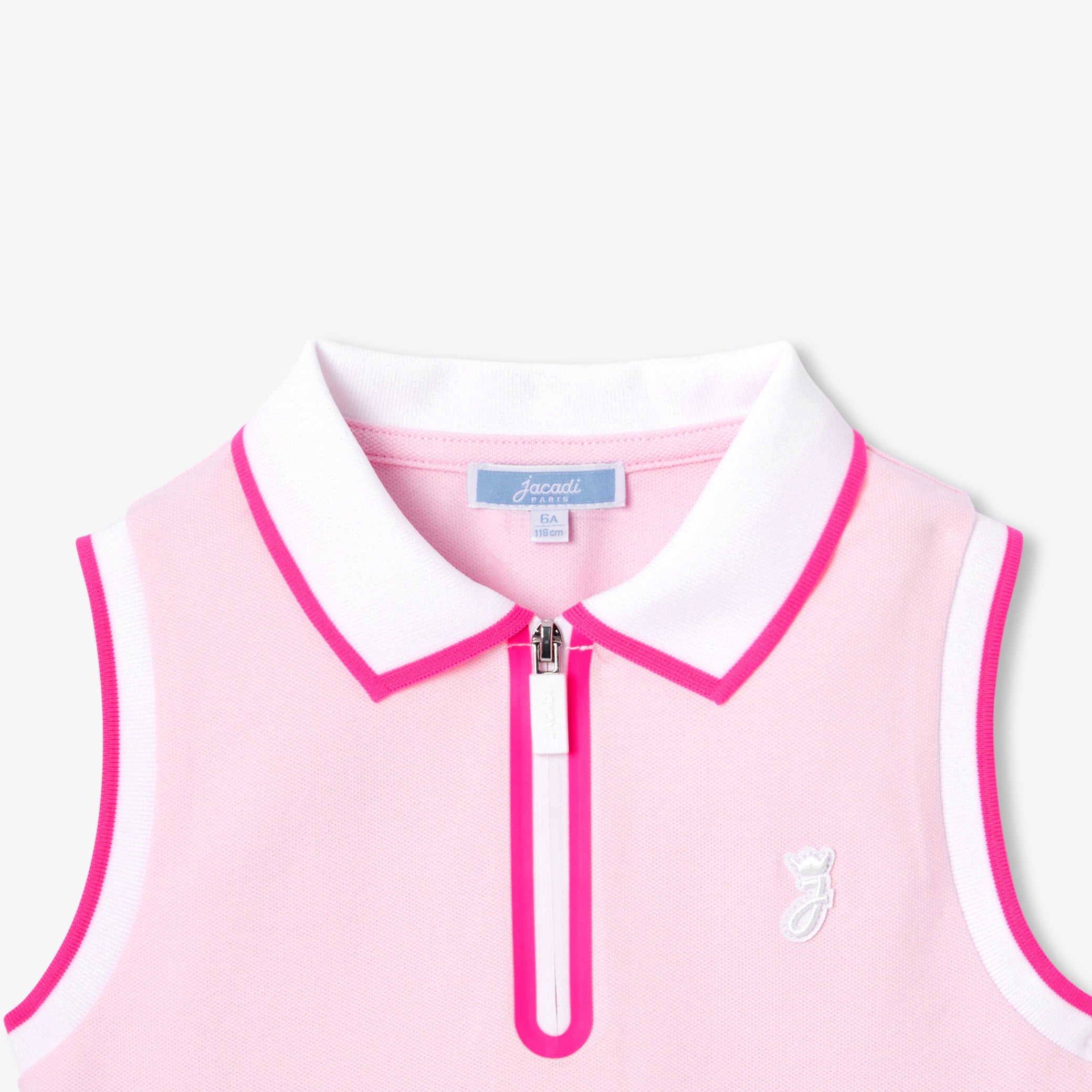 Girls' sleeveless polo shirt