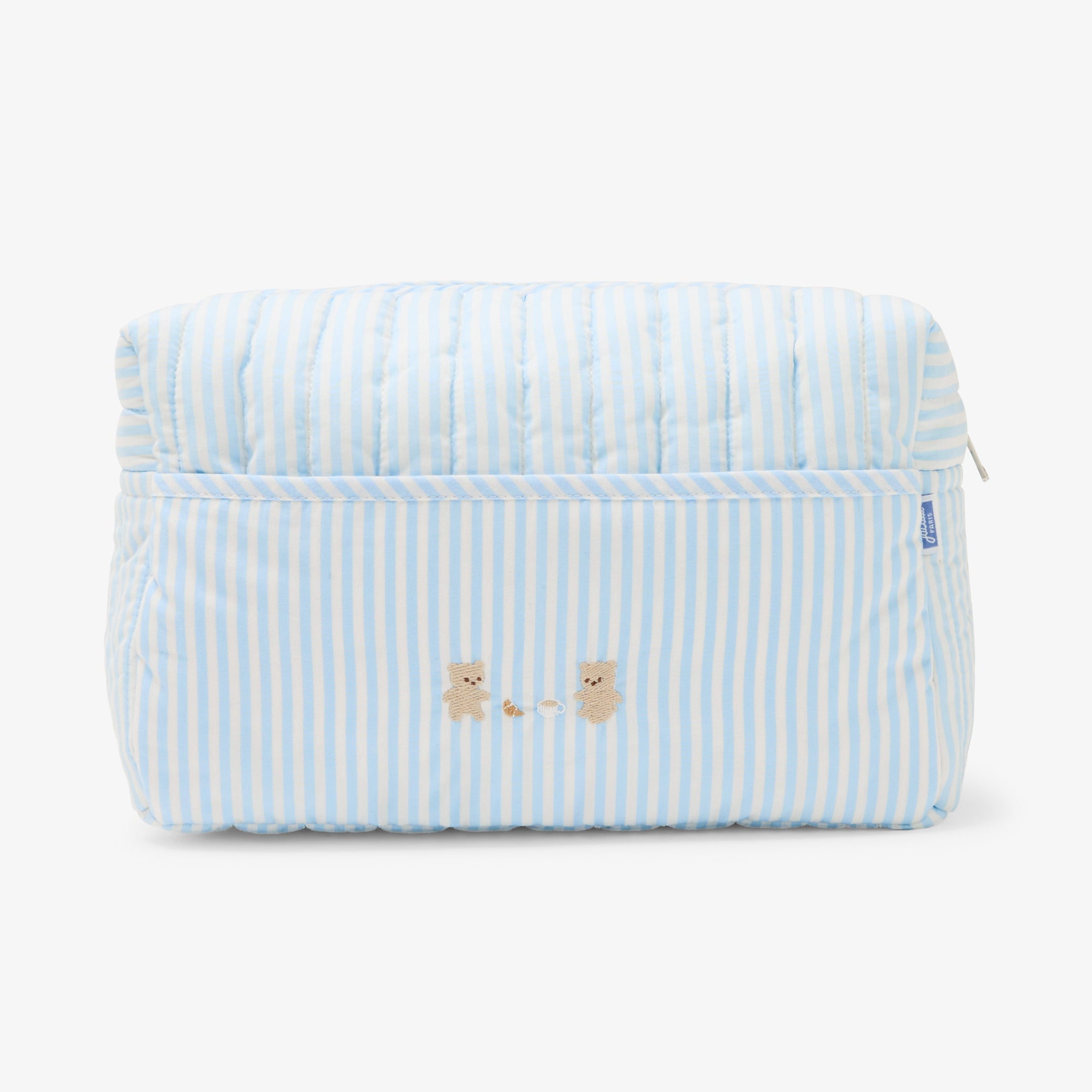 Quilted cotton toiletry bag