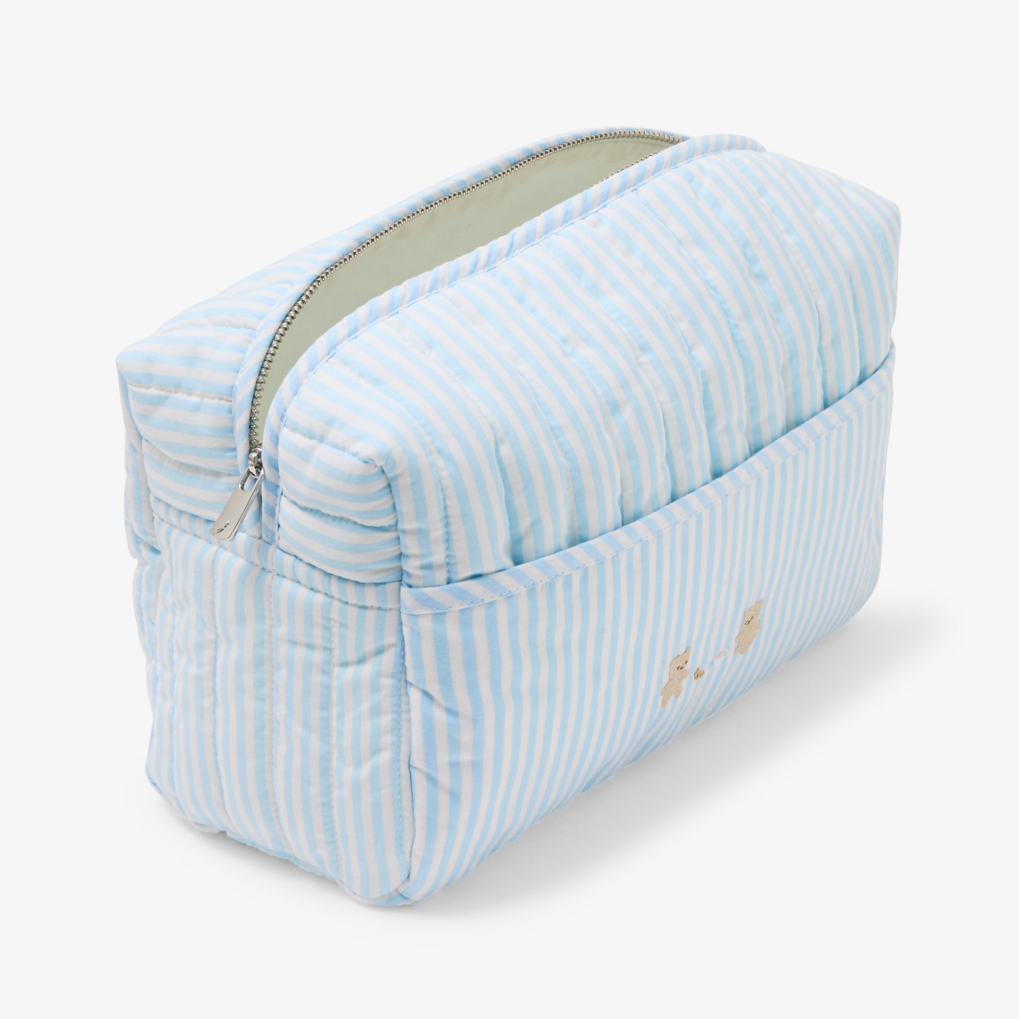 Quilted cotton toiletry bag