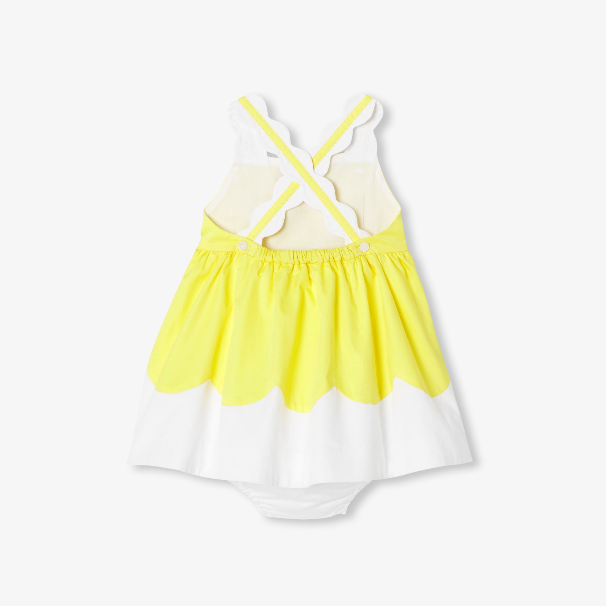 Baby girl poplin ceremony dress