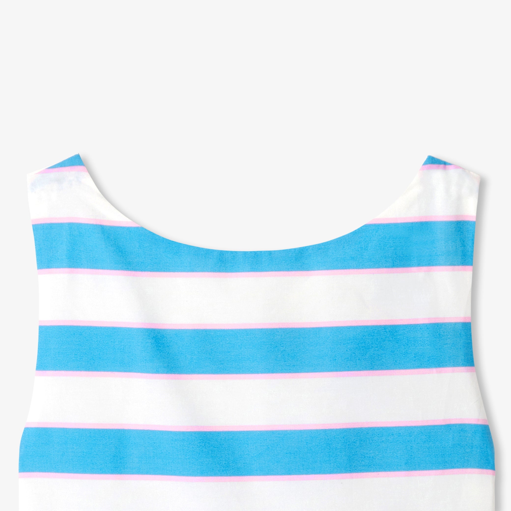 Girls' striped poplin dress