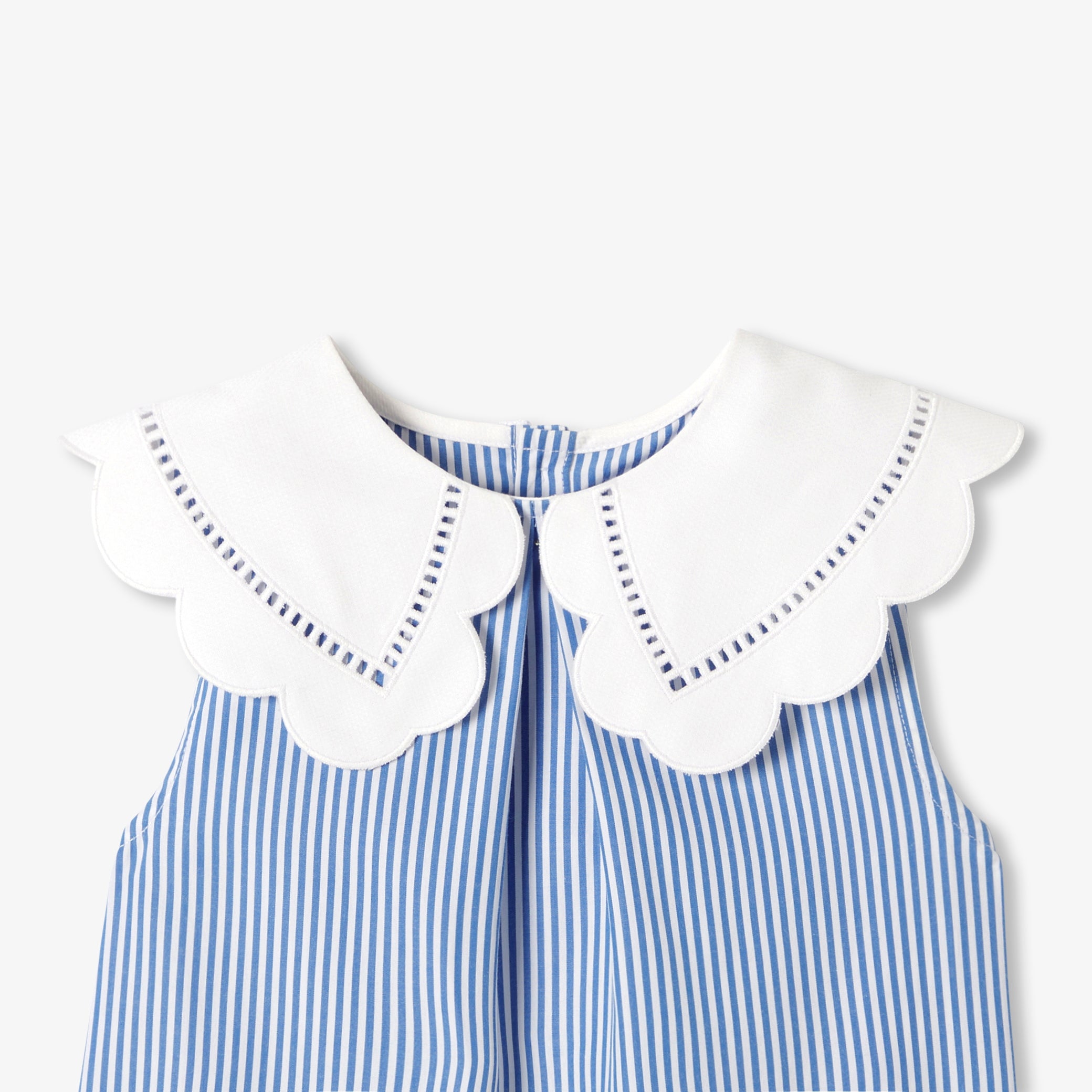 Girls' striped poplin blouse