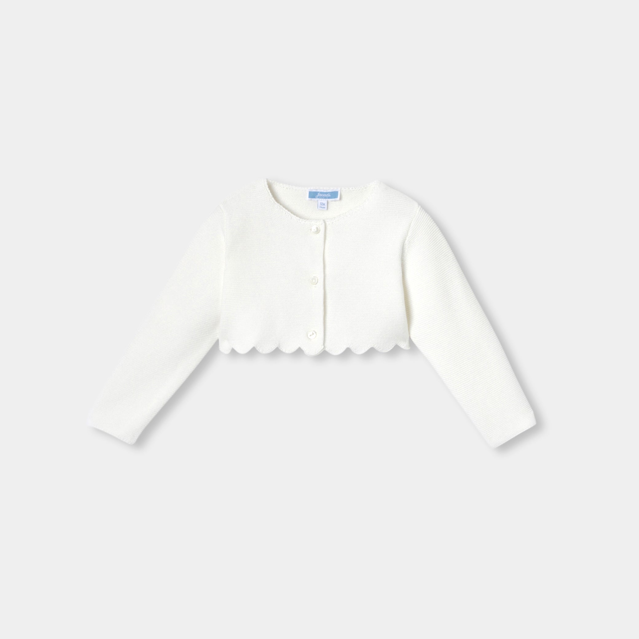 Baby girl bolero in garter stitch