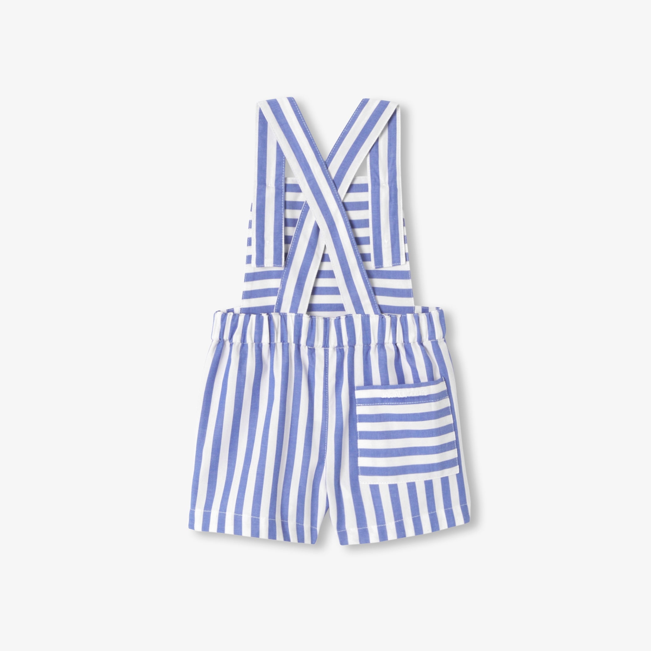 Baby boy striped Oxford dungaree shorts