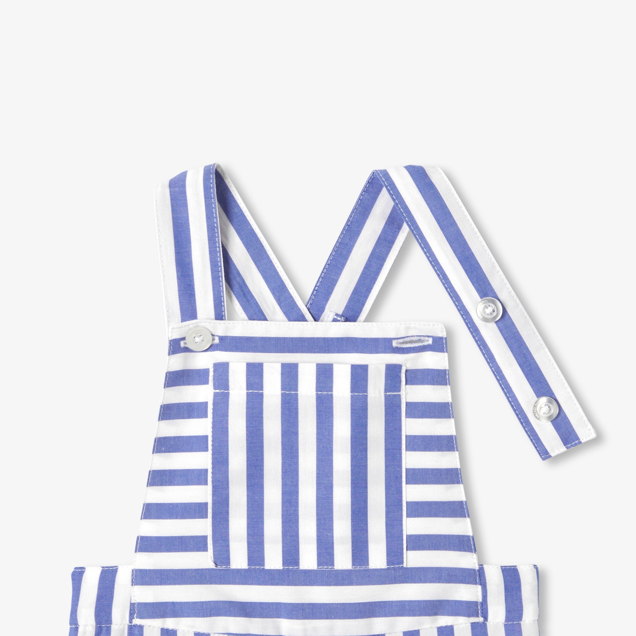 Baby boy striped Oxford dungaree shorts