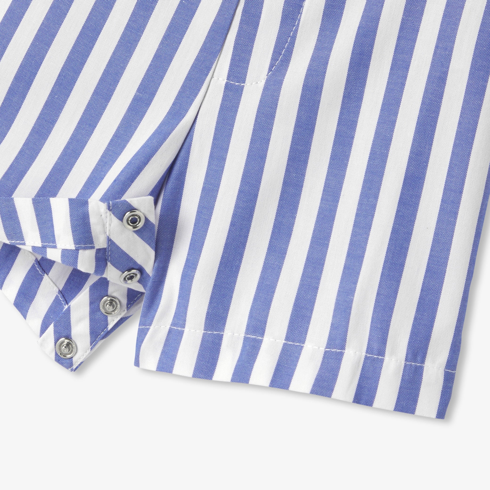 Baby boy striped Oxford dungaree shorts