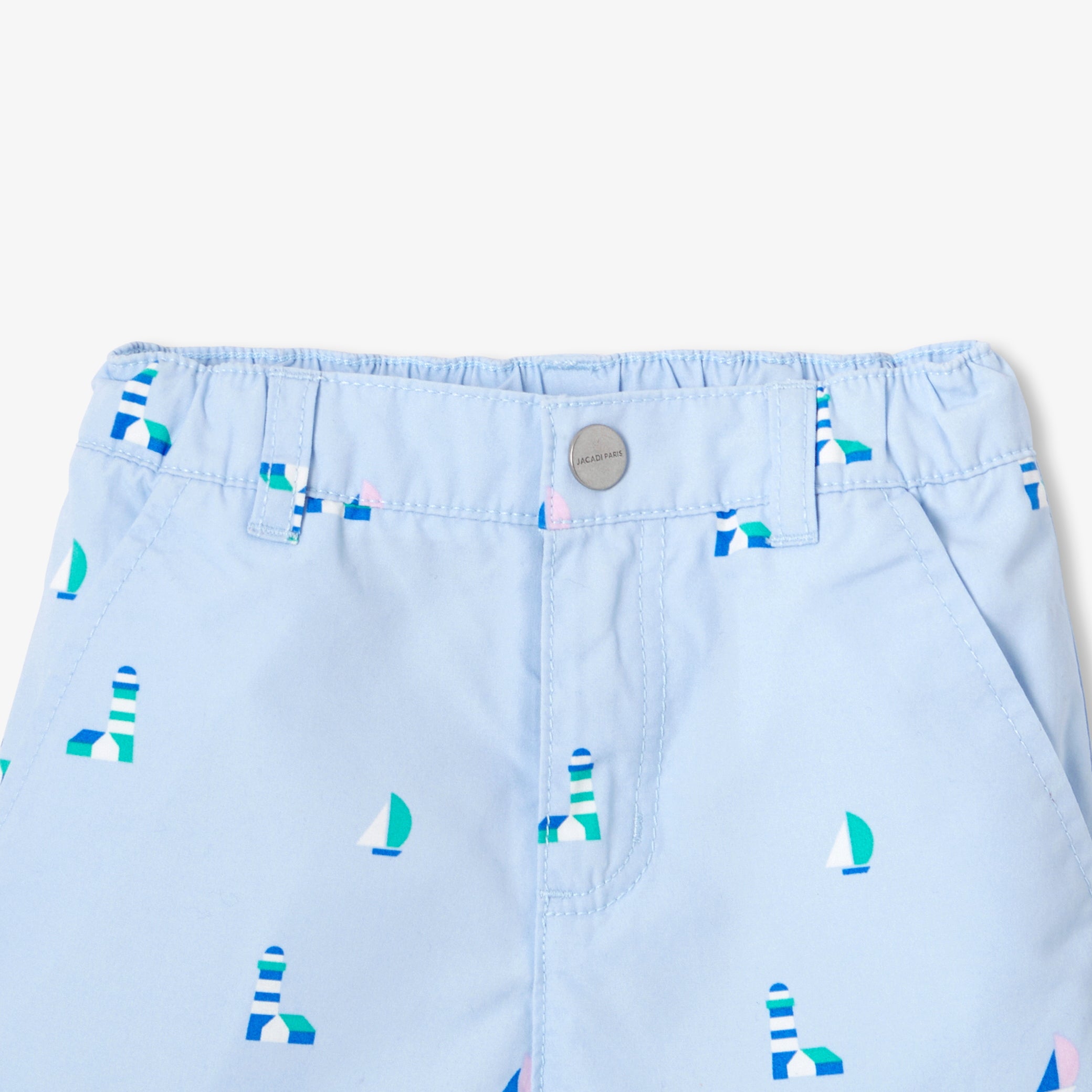 Baby boy patterned cotton shorts