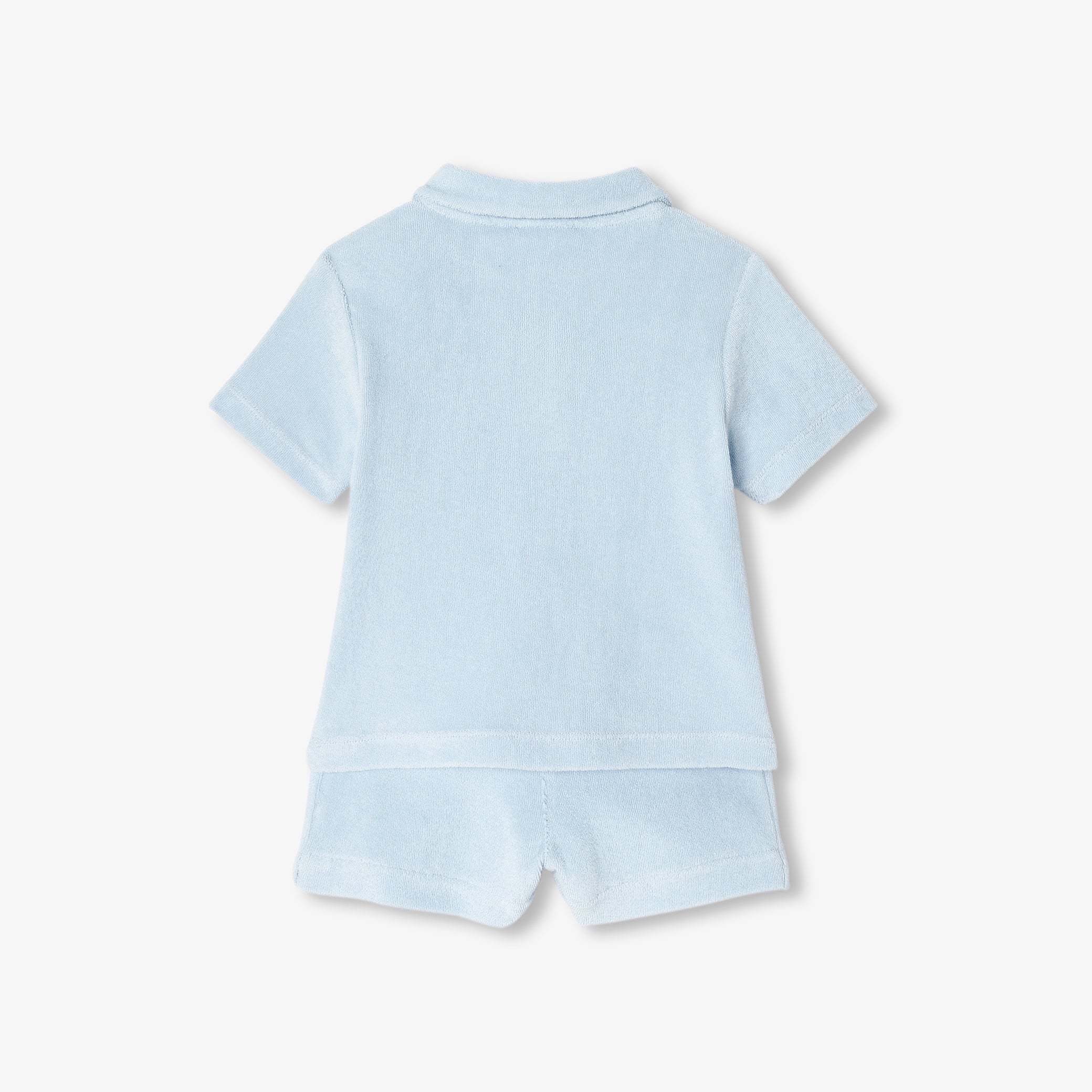 Baby boy terry cotton shorts set