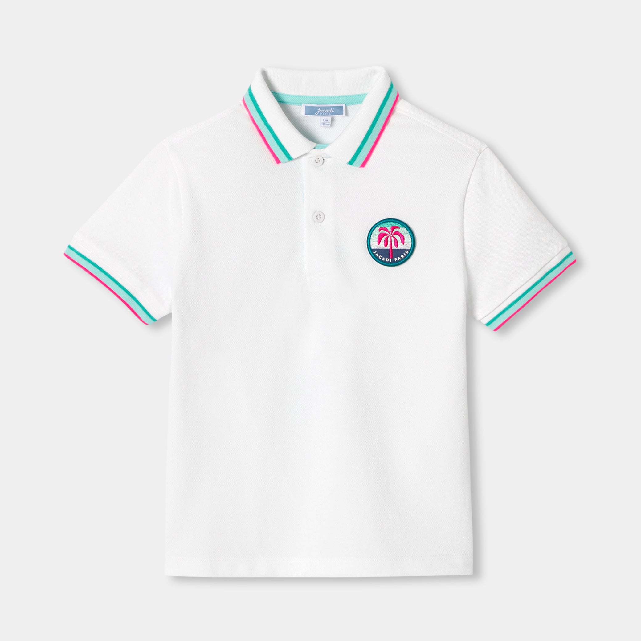 Mini piqué cotton polo shirt for boys