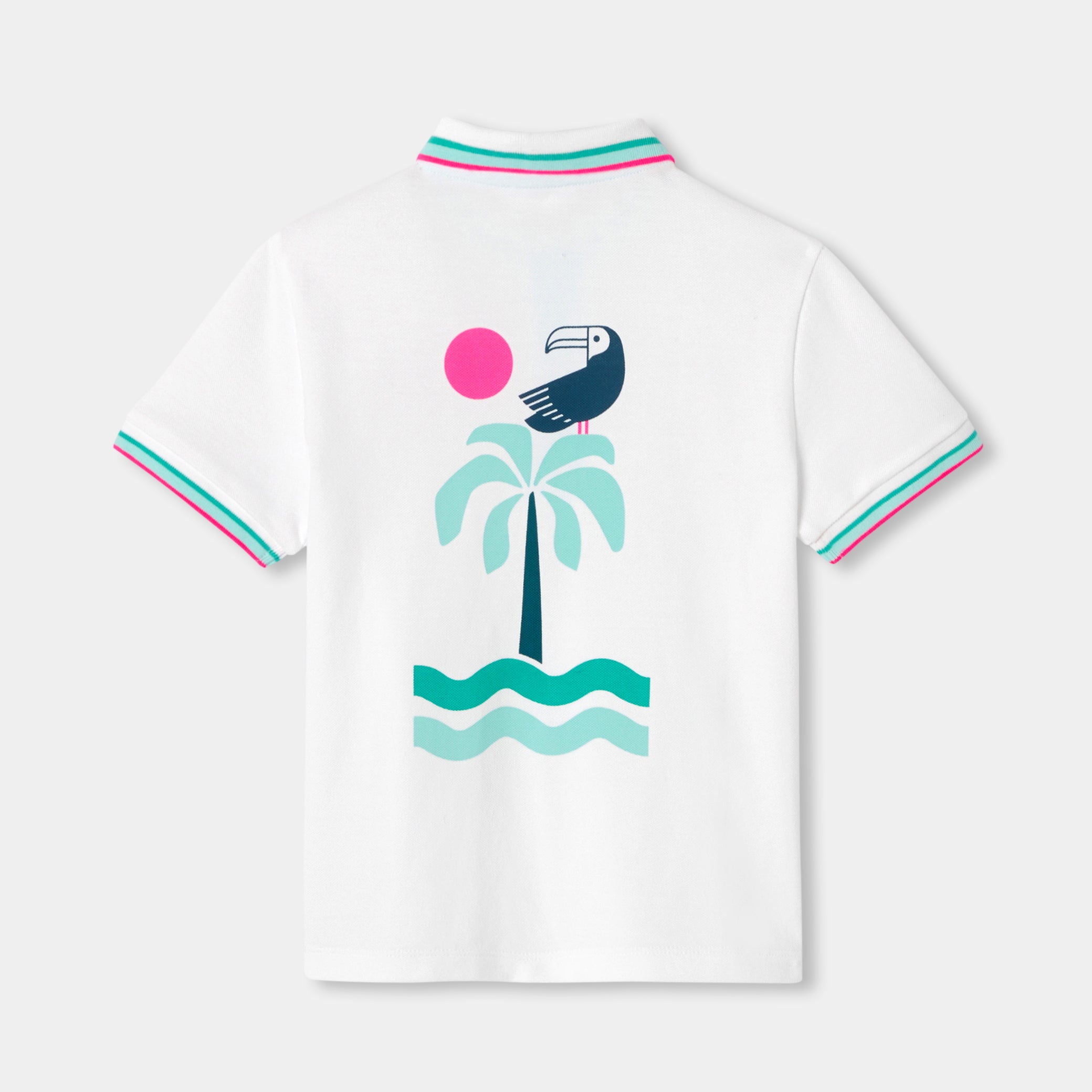 Mini piqué cotton polo shirt for boys