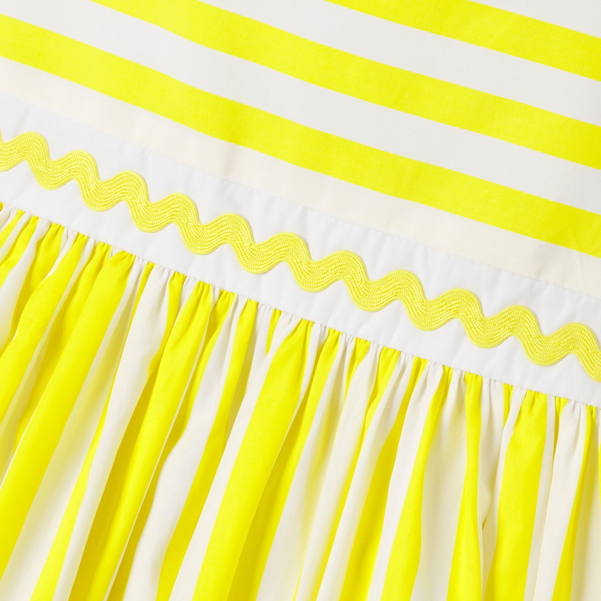 Girls' striped poplin dress