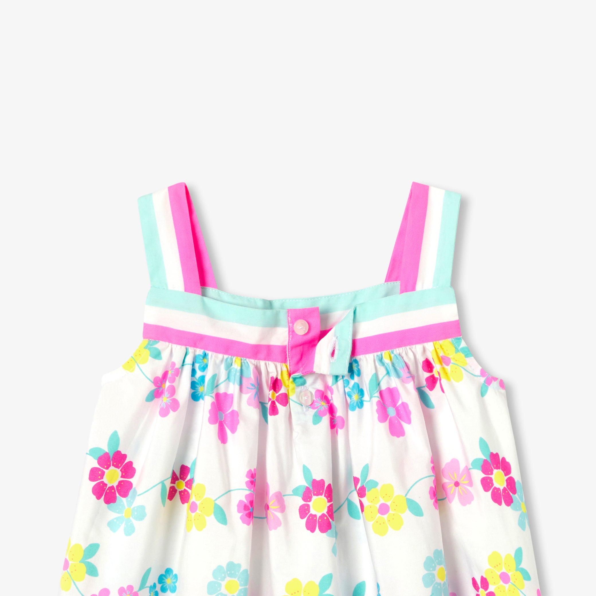 Baby girl poplin blouse with straps