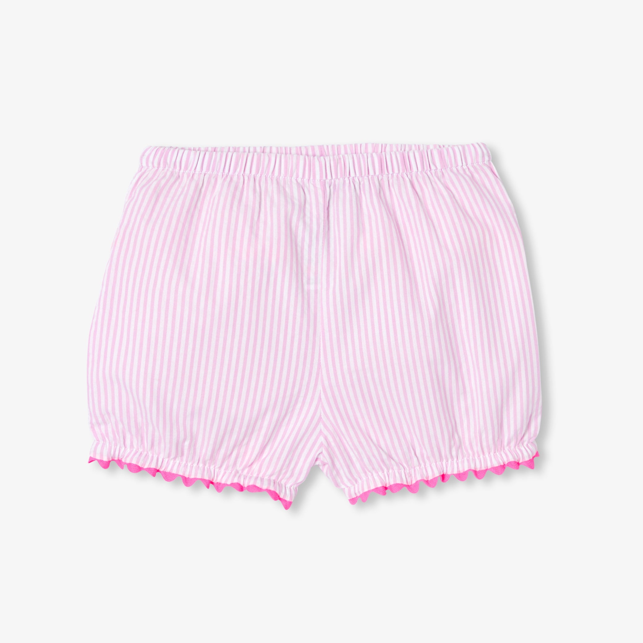 Baby girl striped cotton shorts set