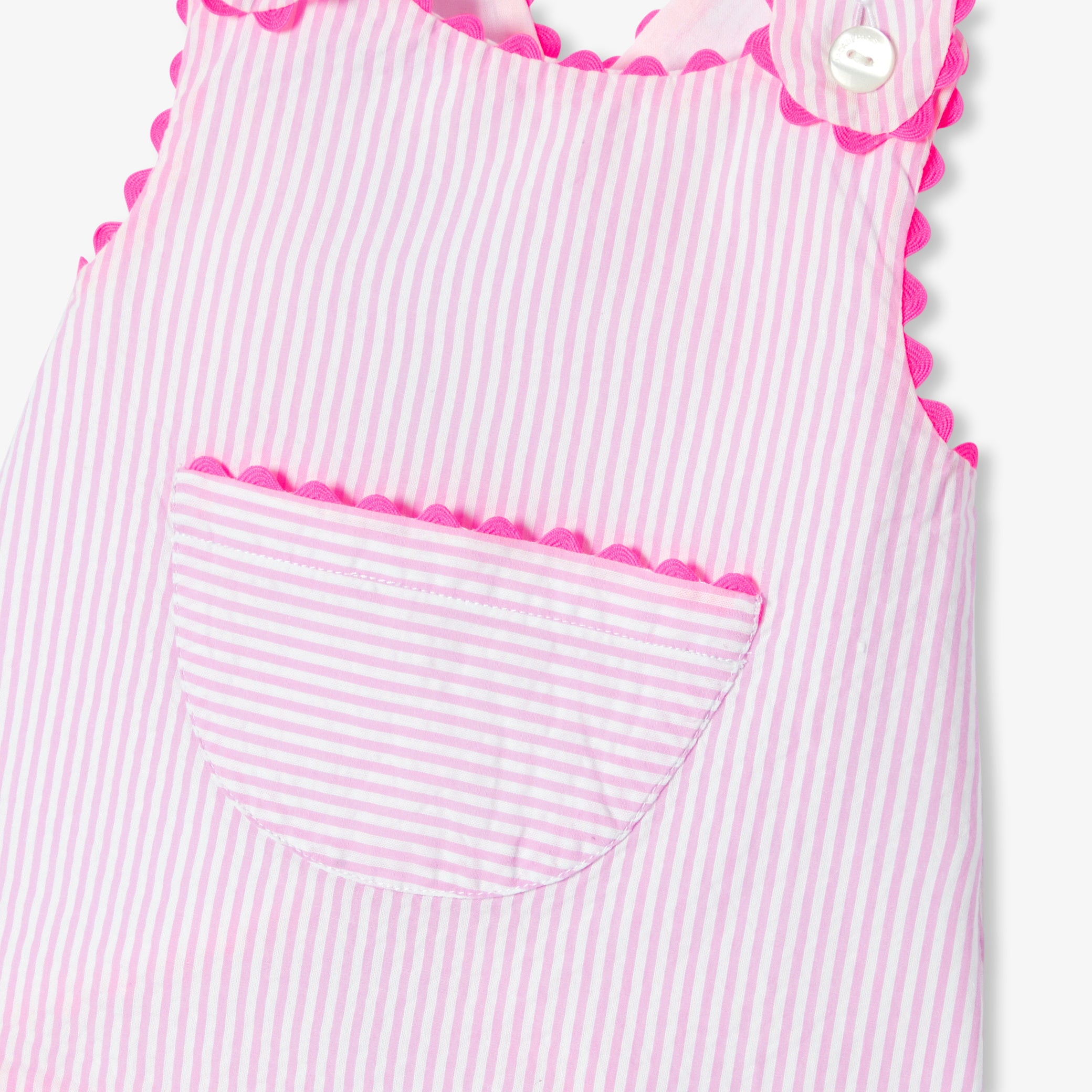 Baby girl striped cotton shorts set