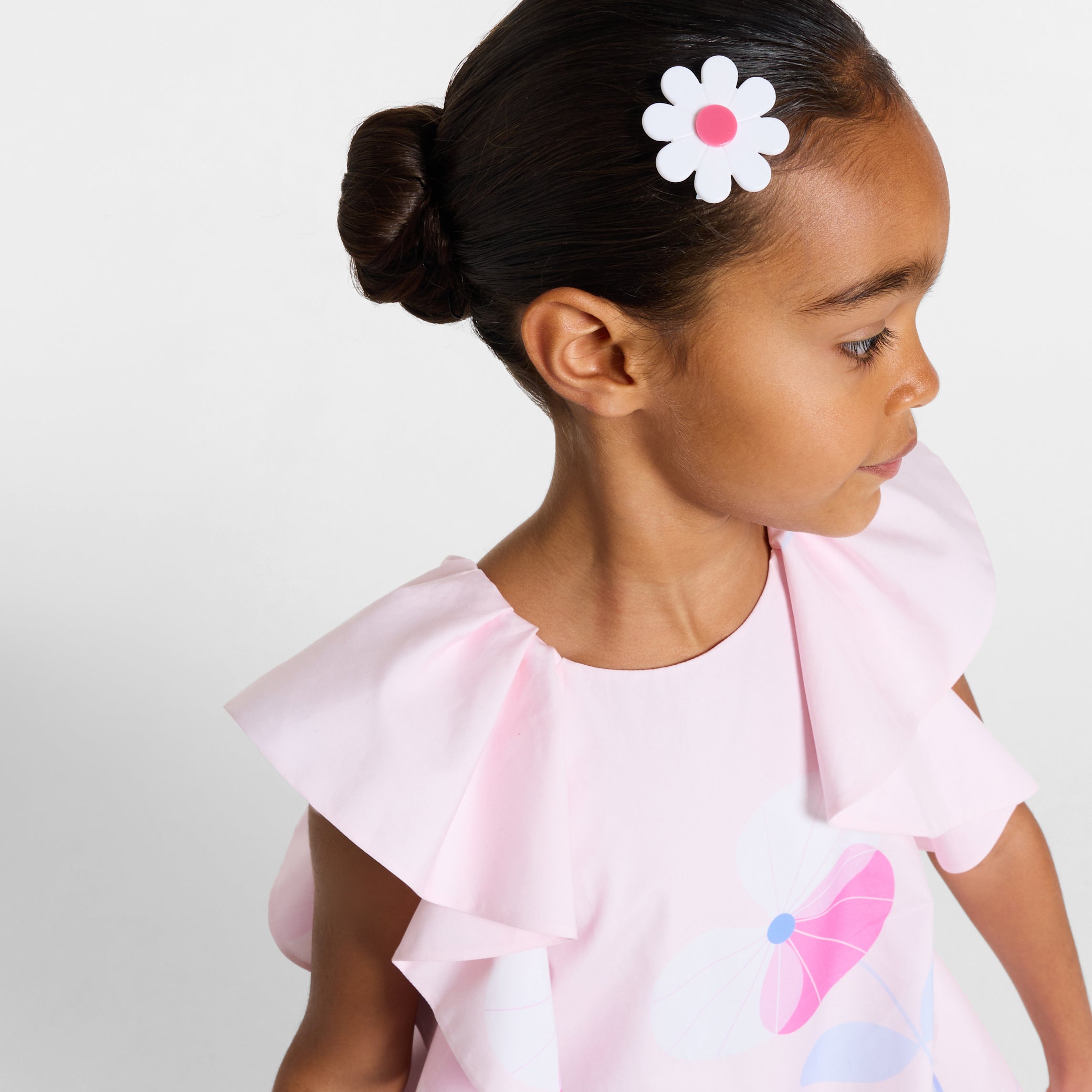 Girls' poplin dress