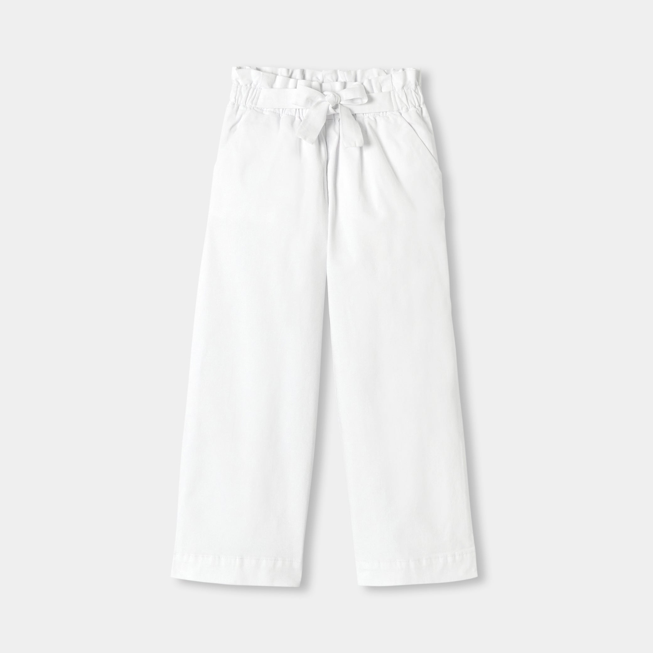 Girls' wide-leg twill pants